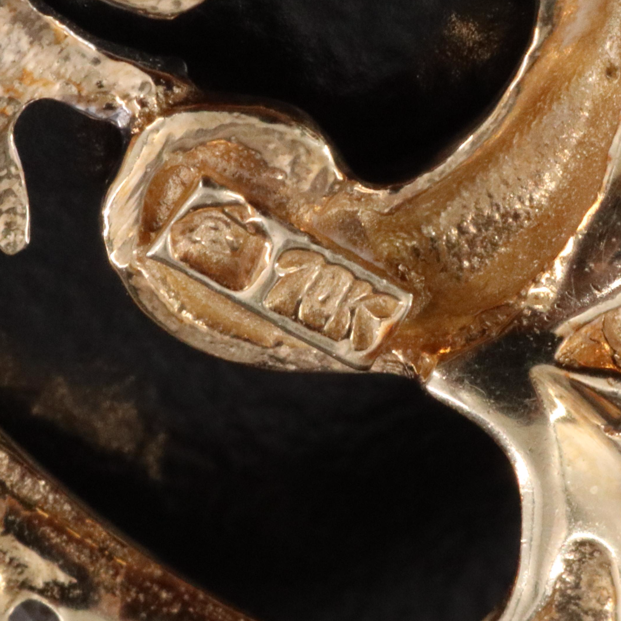 10K Two-Tone Diamond Accented "Mom" Heart Pendant