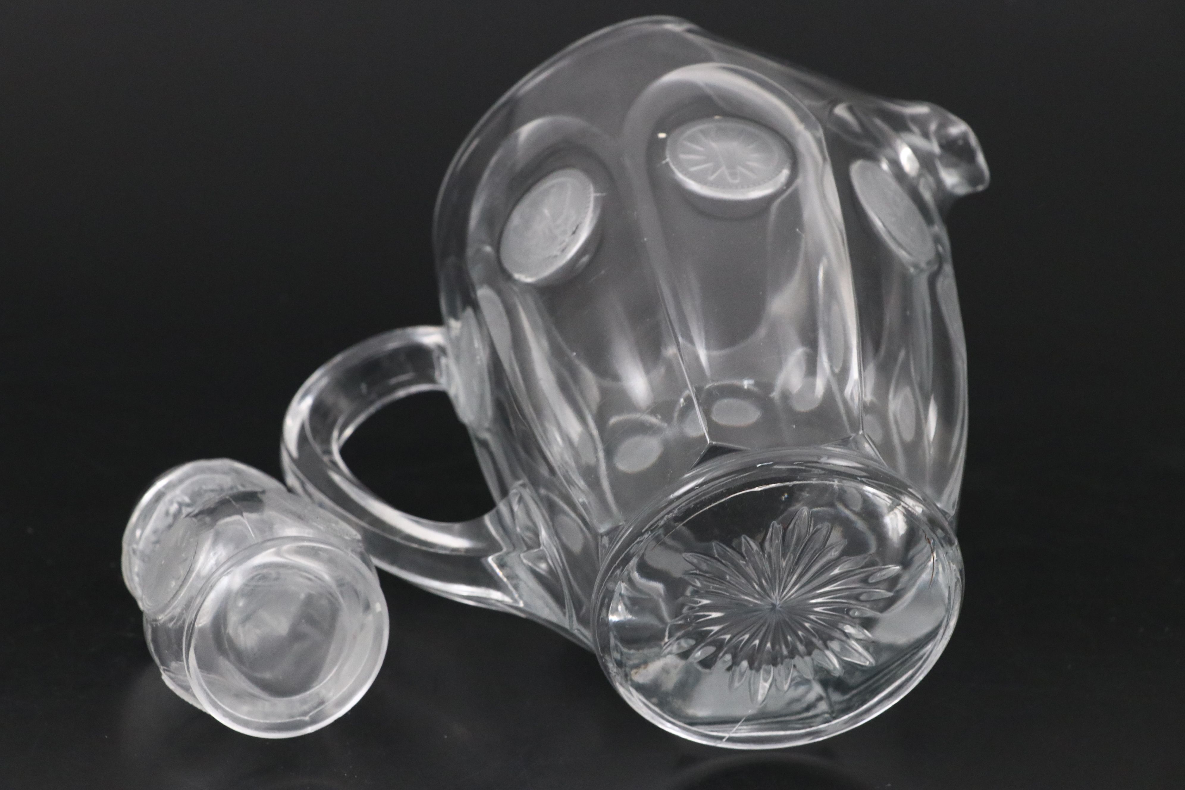 Fostoria "Coin Glass" Footed Punch Bowl with Cups and Serveware, 1958–1981