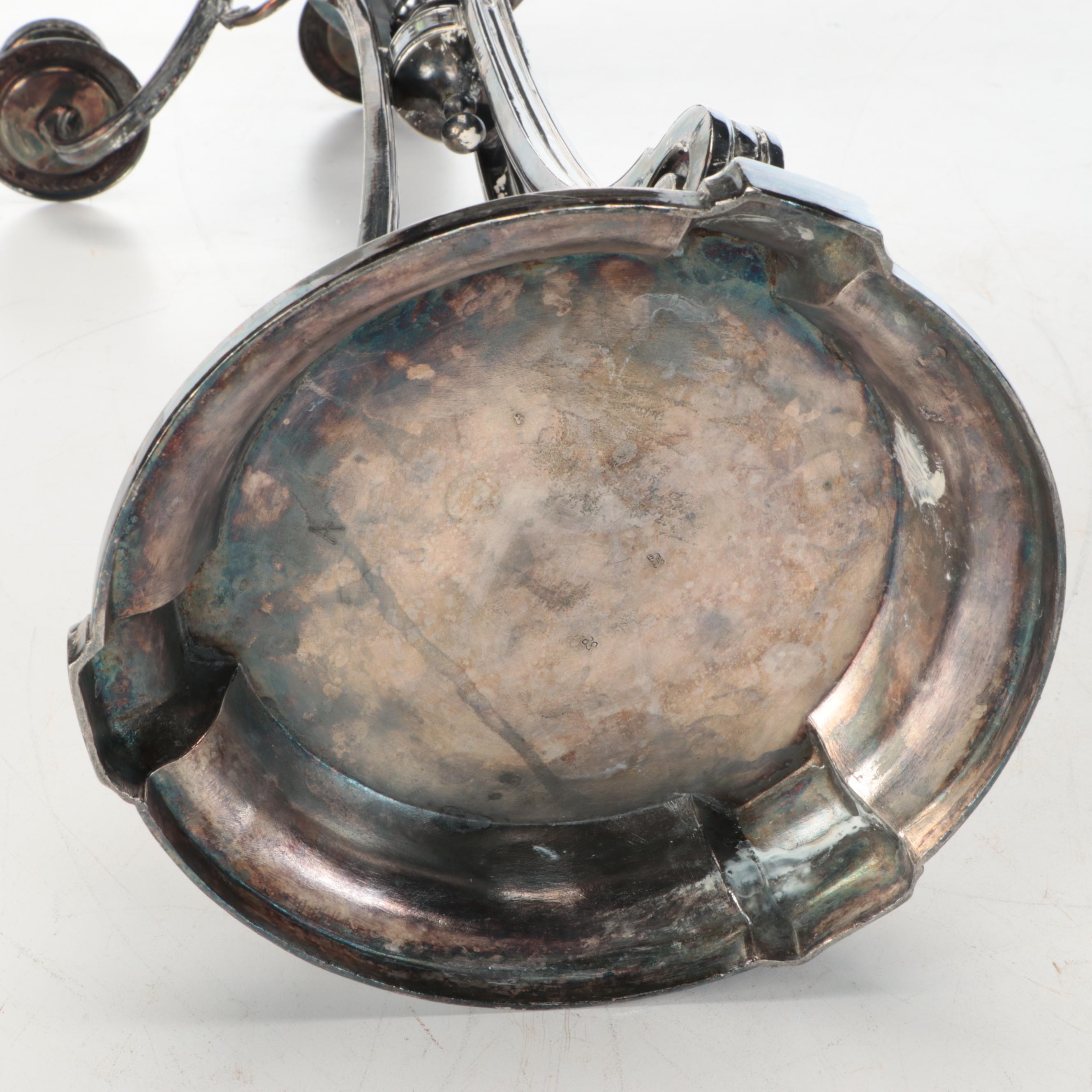 Neoclassical Style Silver Plate Candelabra