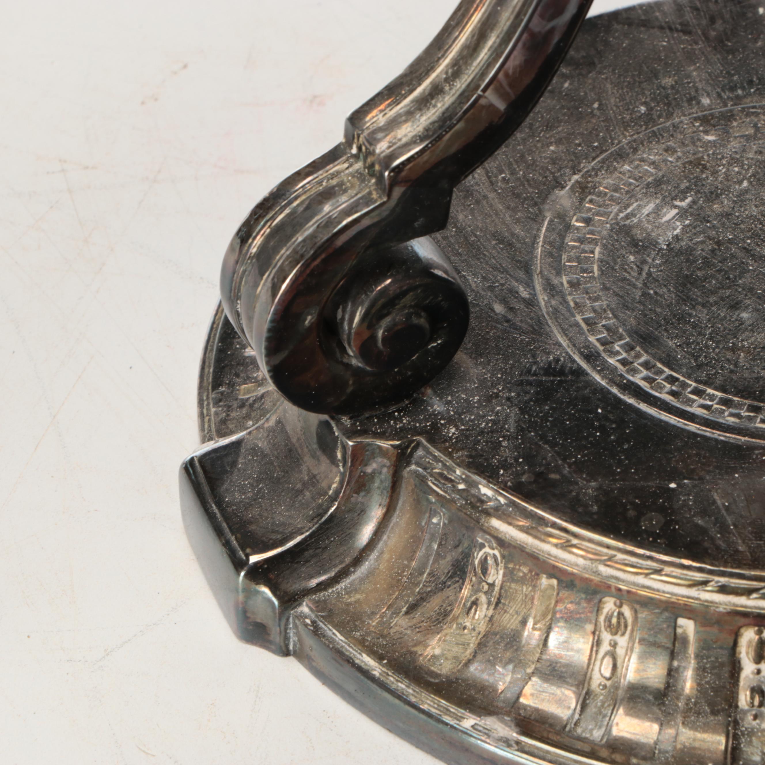 Neoclassical Style Silver Plate Candelabra