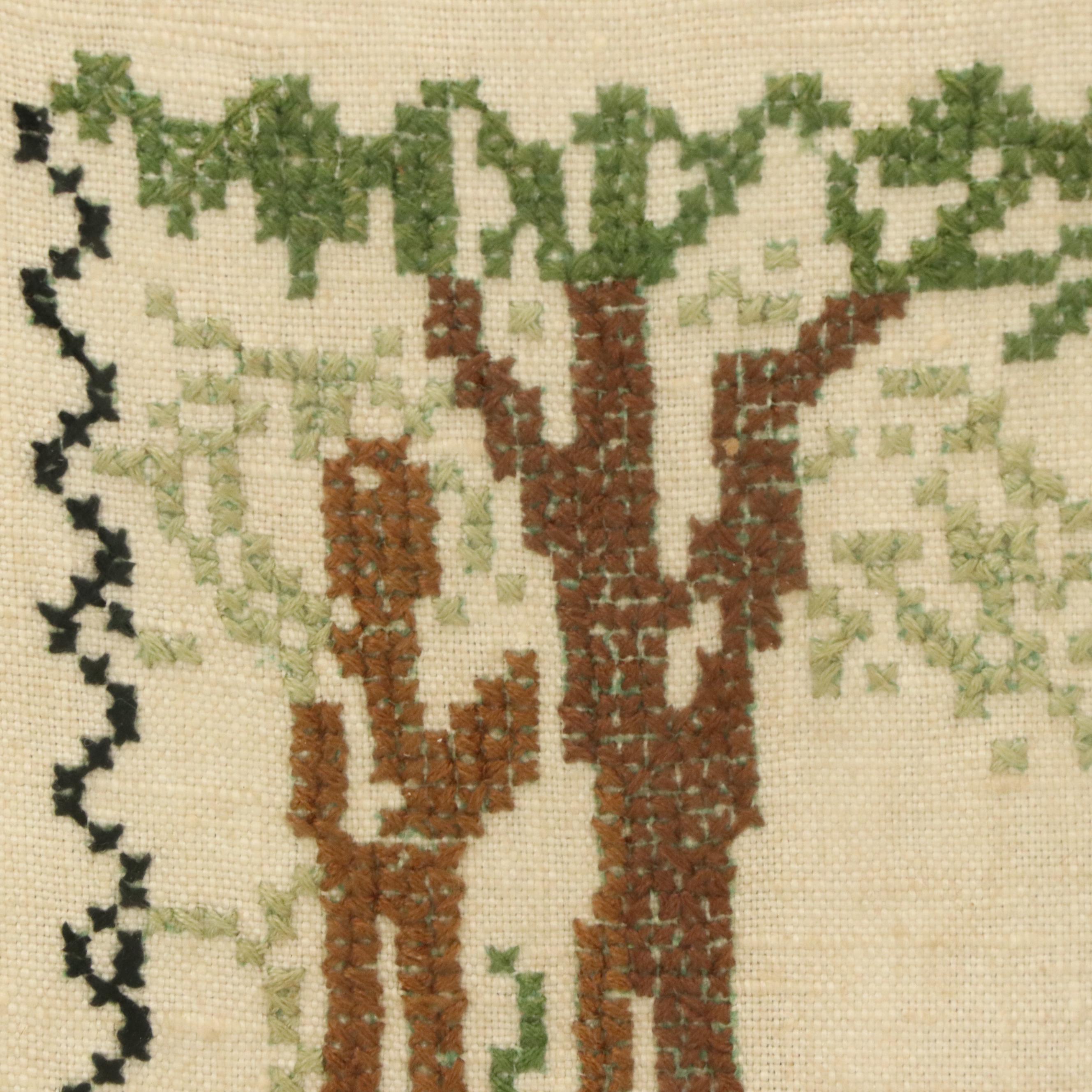 Handmade Cross-Stitch Panel "Home Sweet Home"