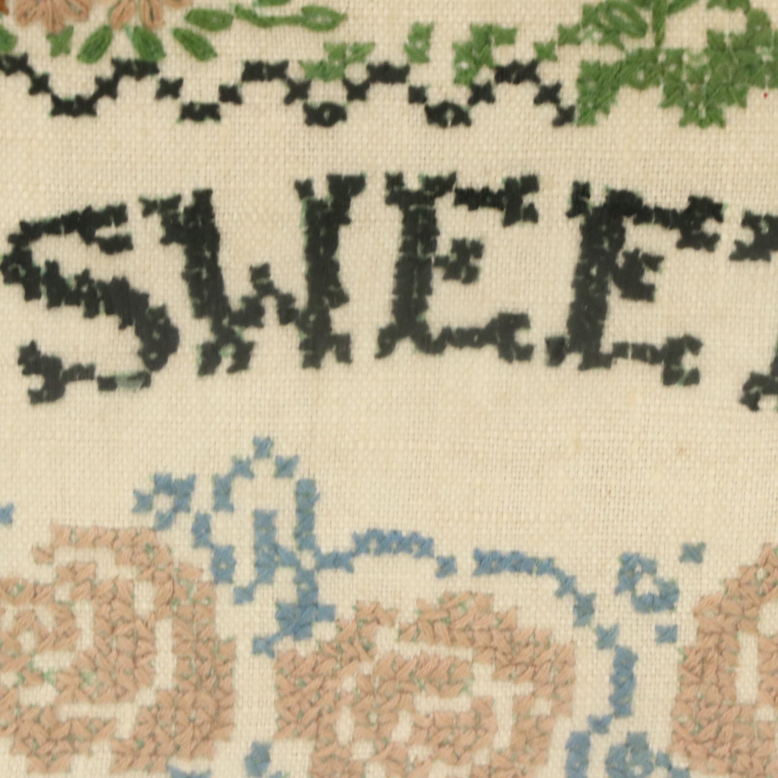 Handmade Cross-Stitch Panel "Home Sweet Home"