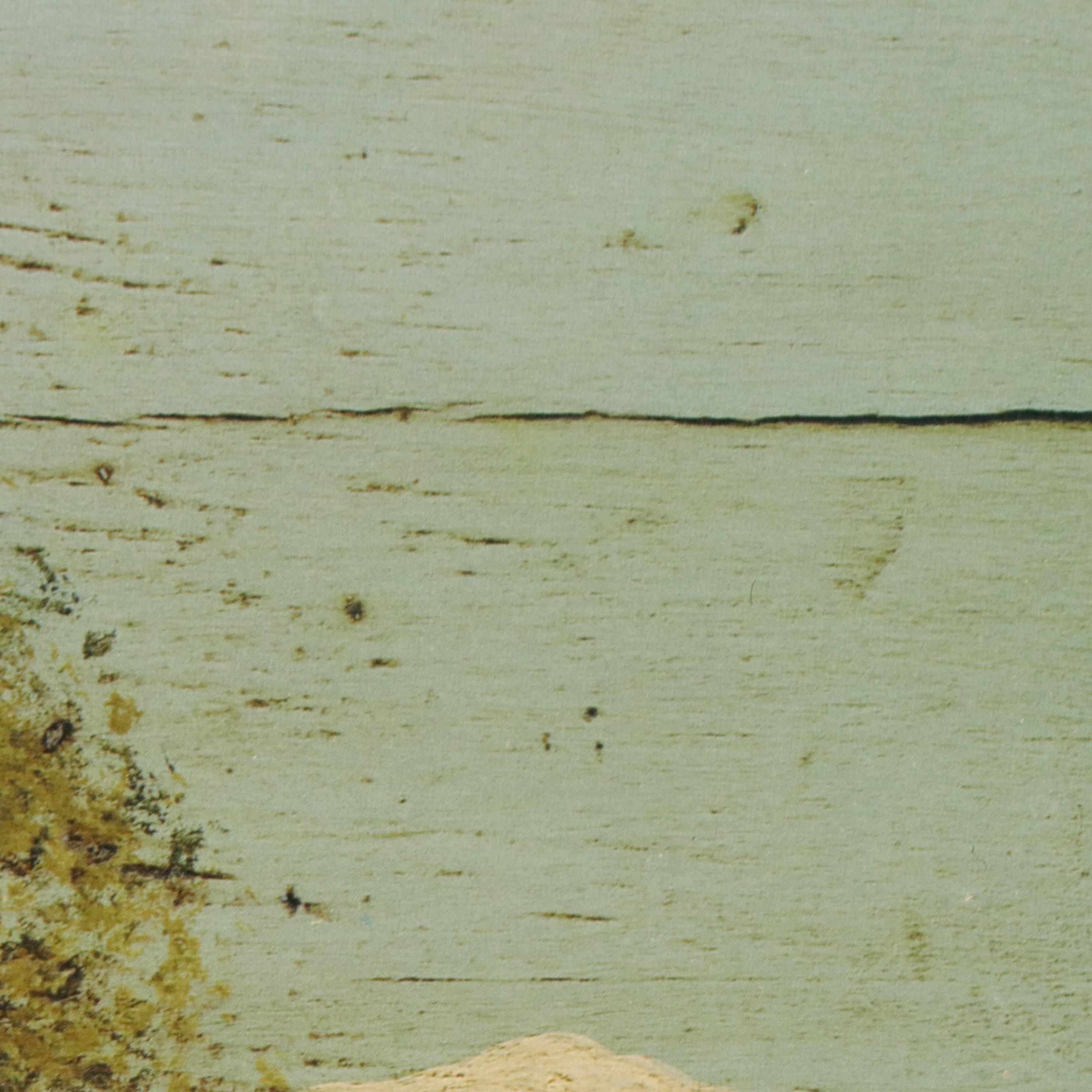 After Warren Kimble Folk Art Offset Lithograph "House with Flag"