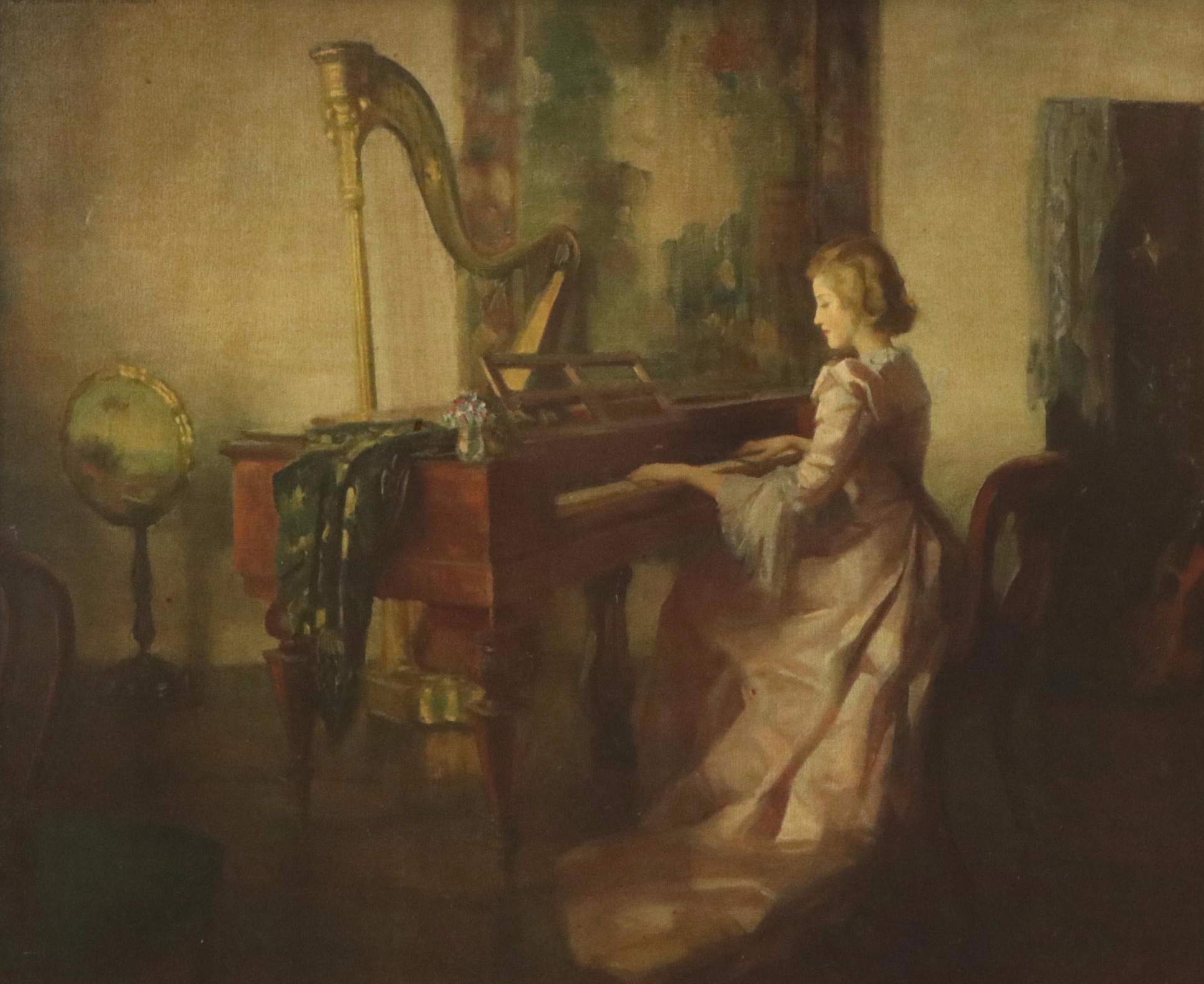 Collotype After Marguerite S. Pearson "The Music Room," Mid-20th Century