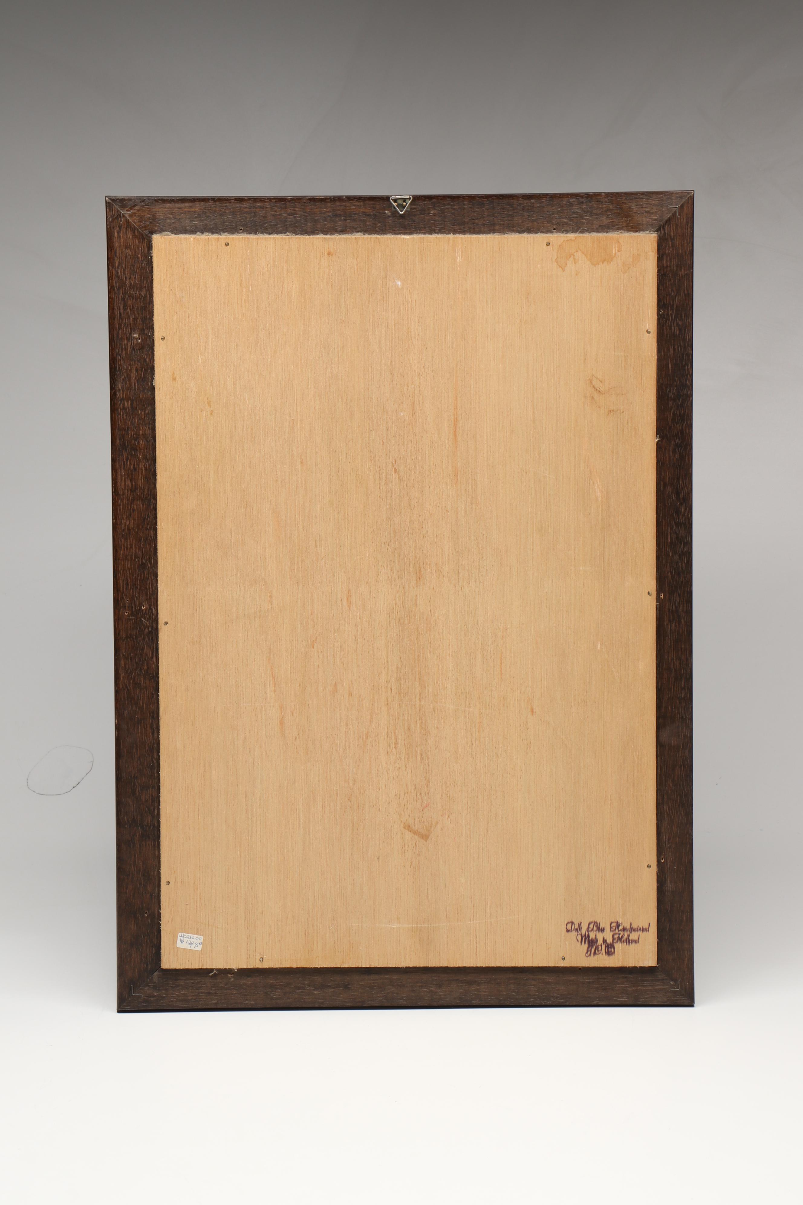 Framed Dutch Nautical Scene Delft with Windmill Lamp and Other Décor