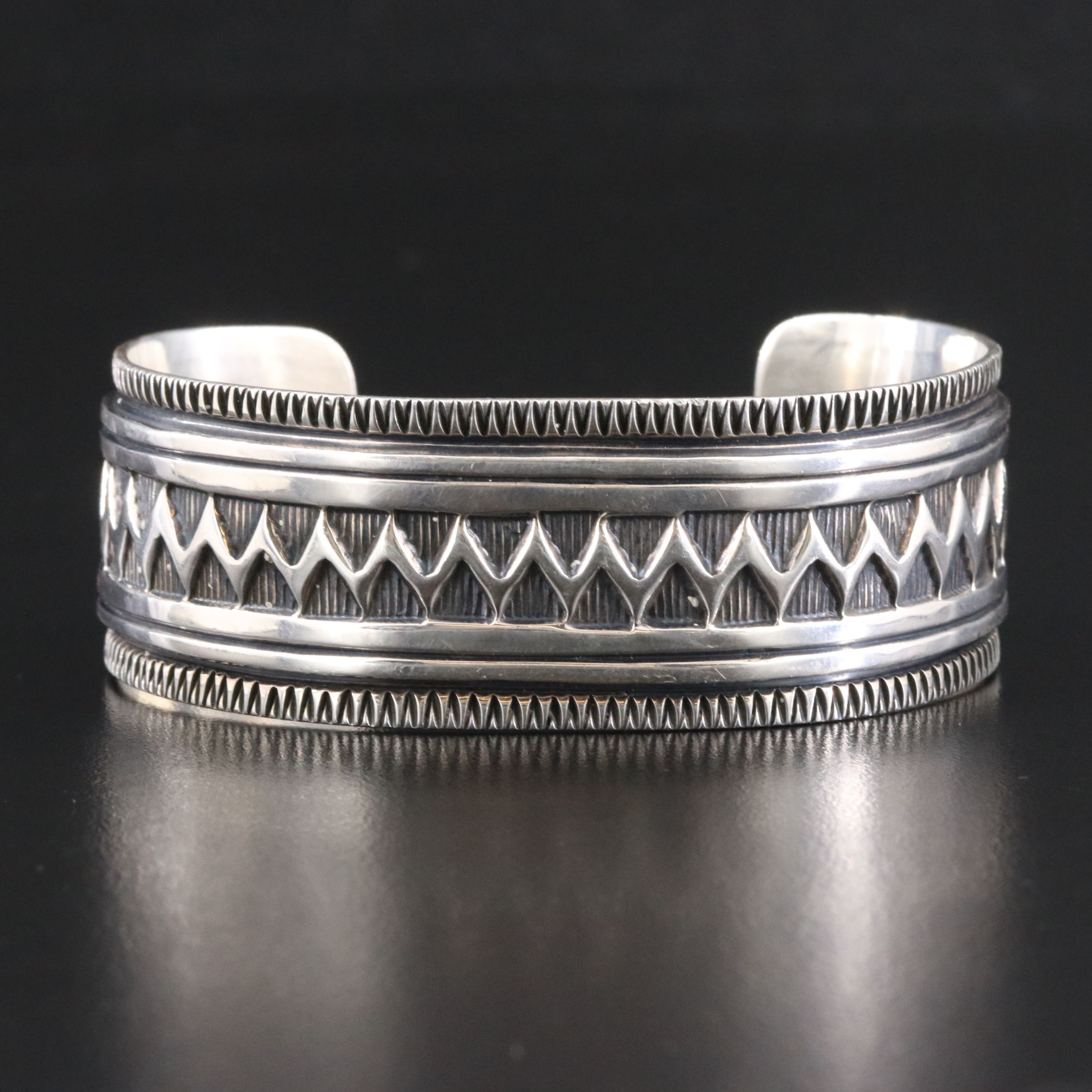 Yellowhorse Navajo Southwestern Sterling Cuff