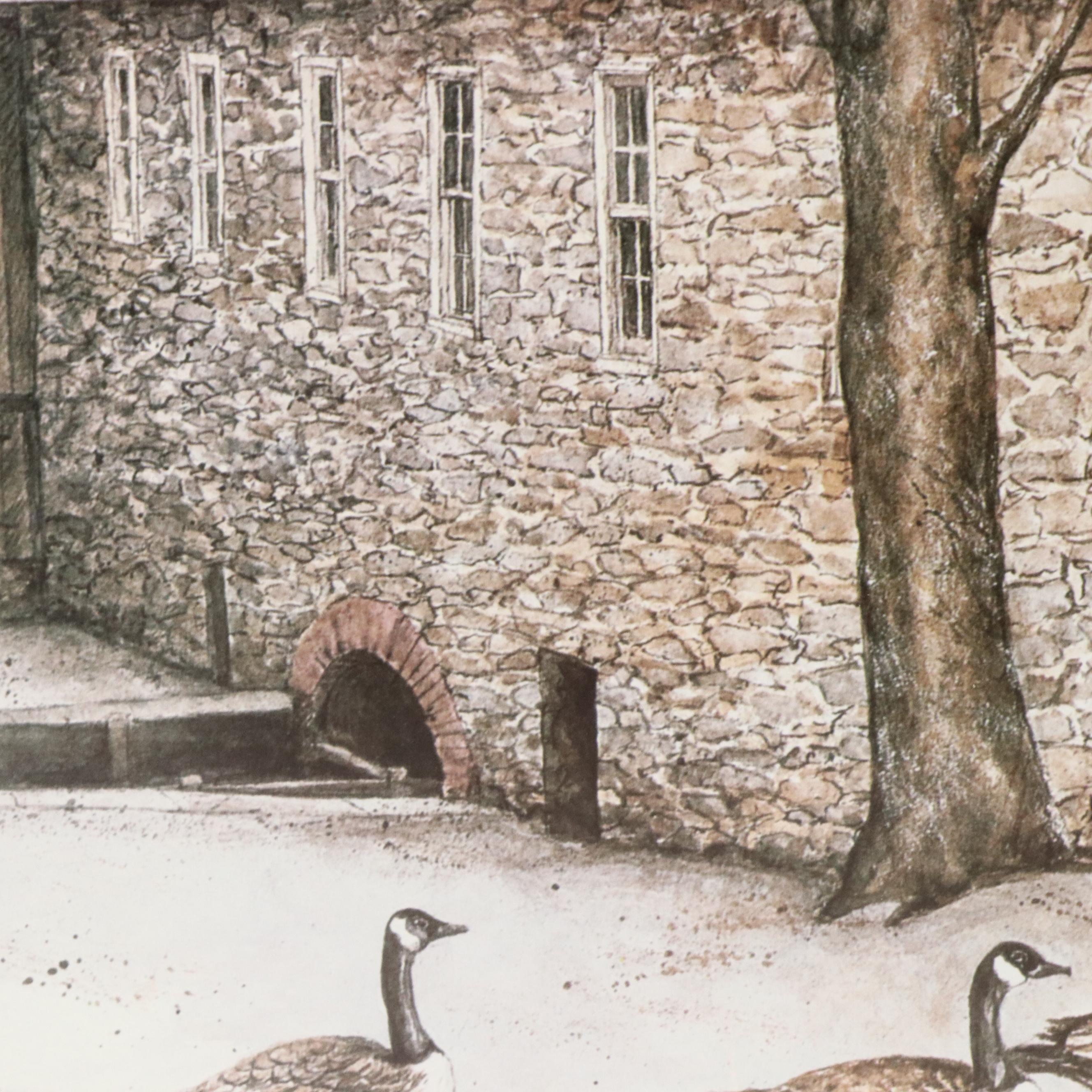 Offset Lithograph After Dan Campanelli "The Daily Beggars"