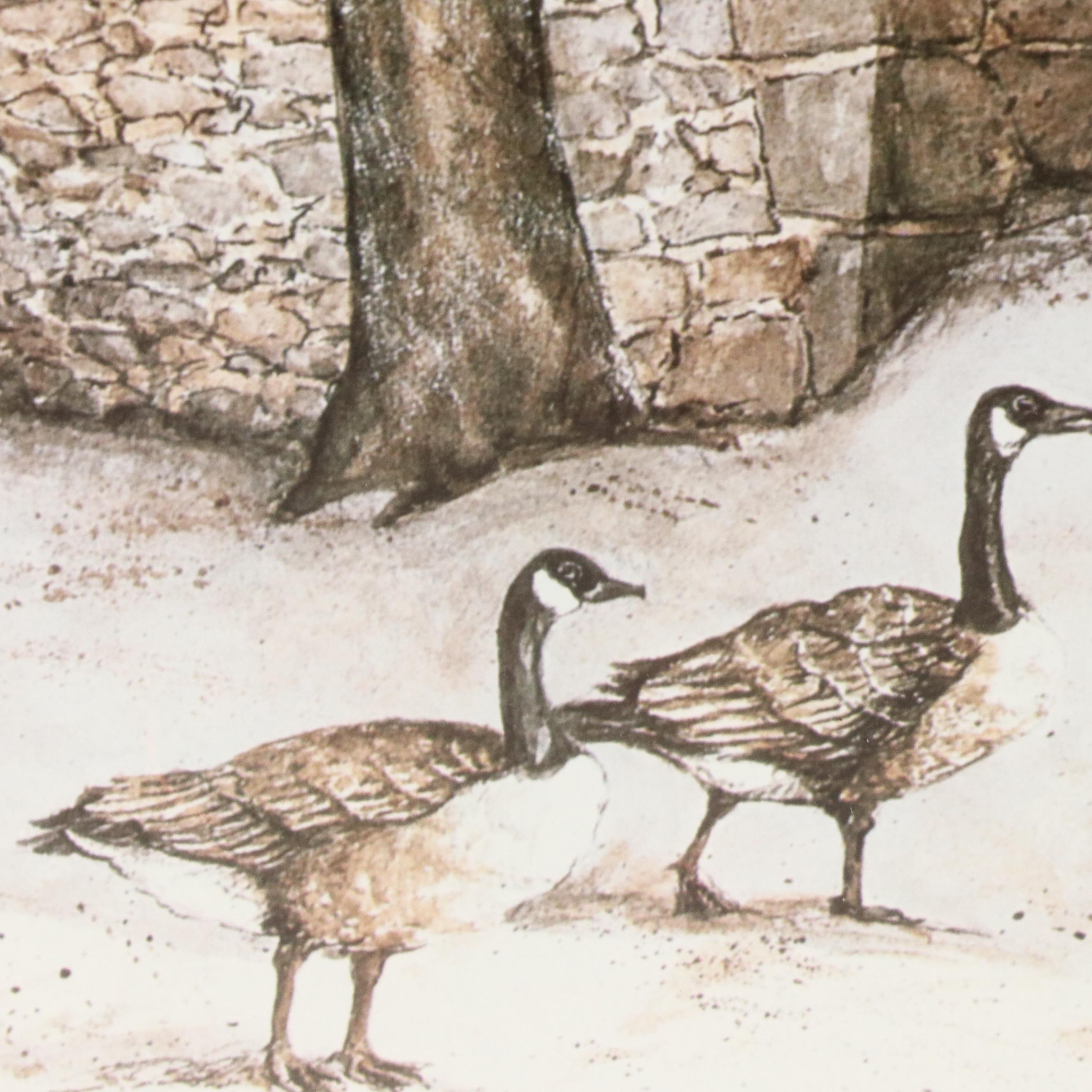 Offset Lithograph After Dan Campanelli "The Daily Beggars"