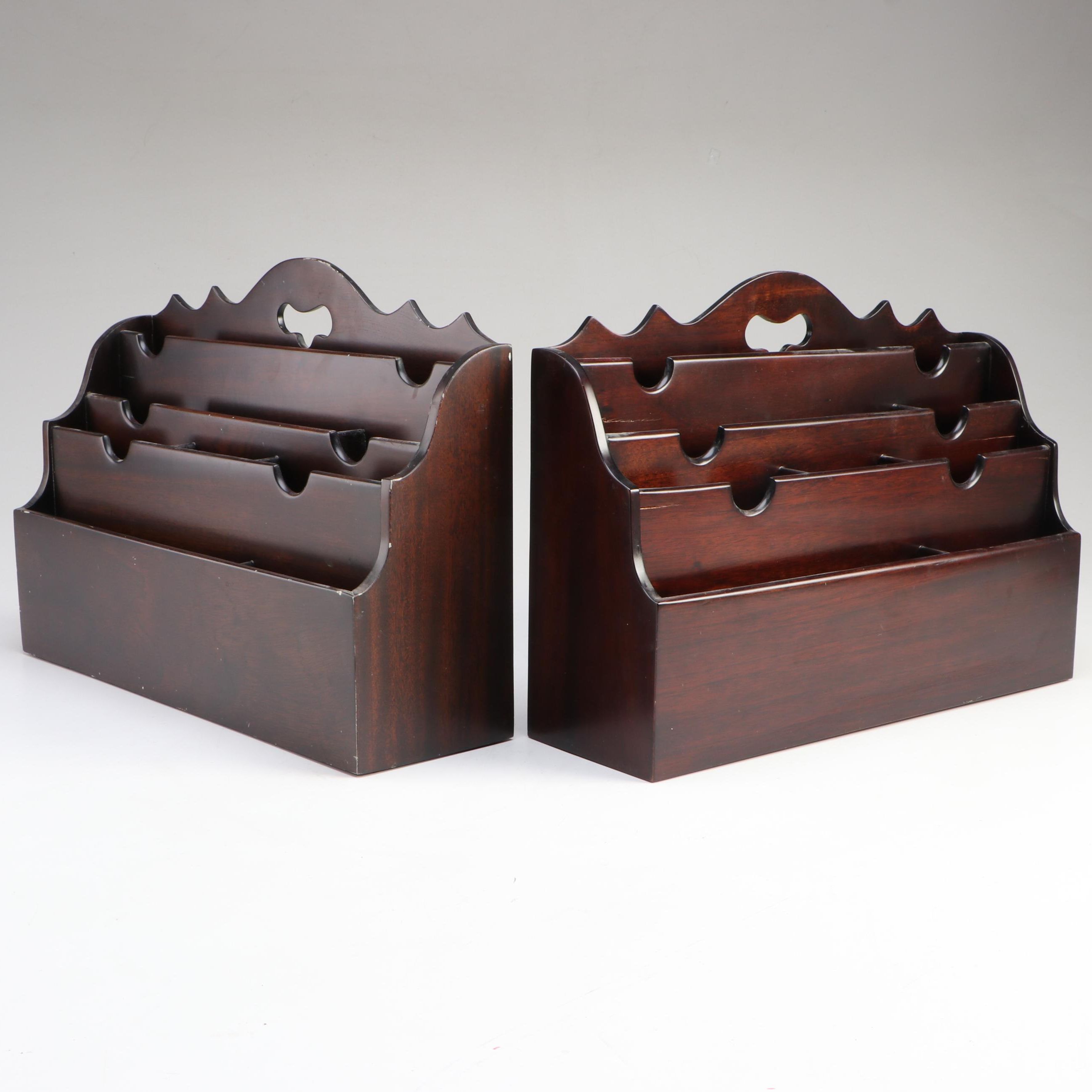 Pair of Victorian Style Wooden File Folders