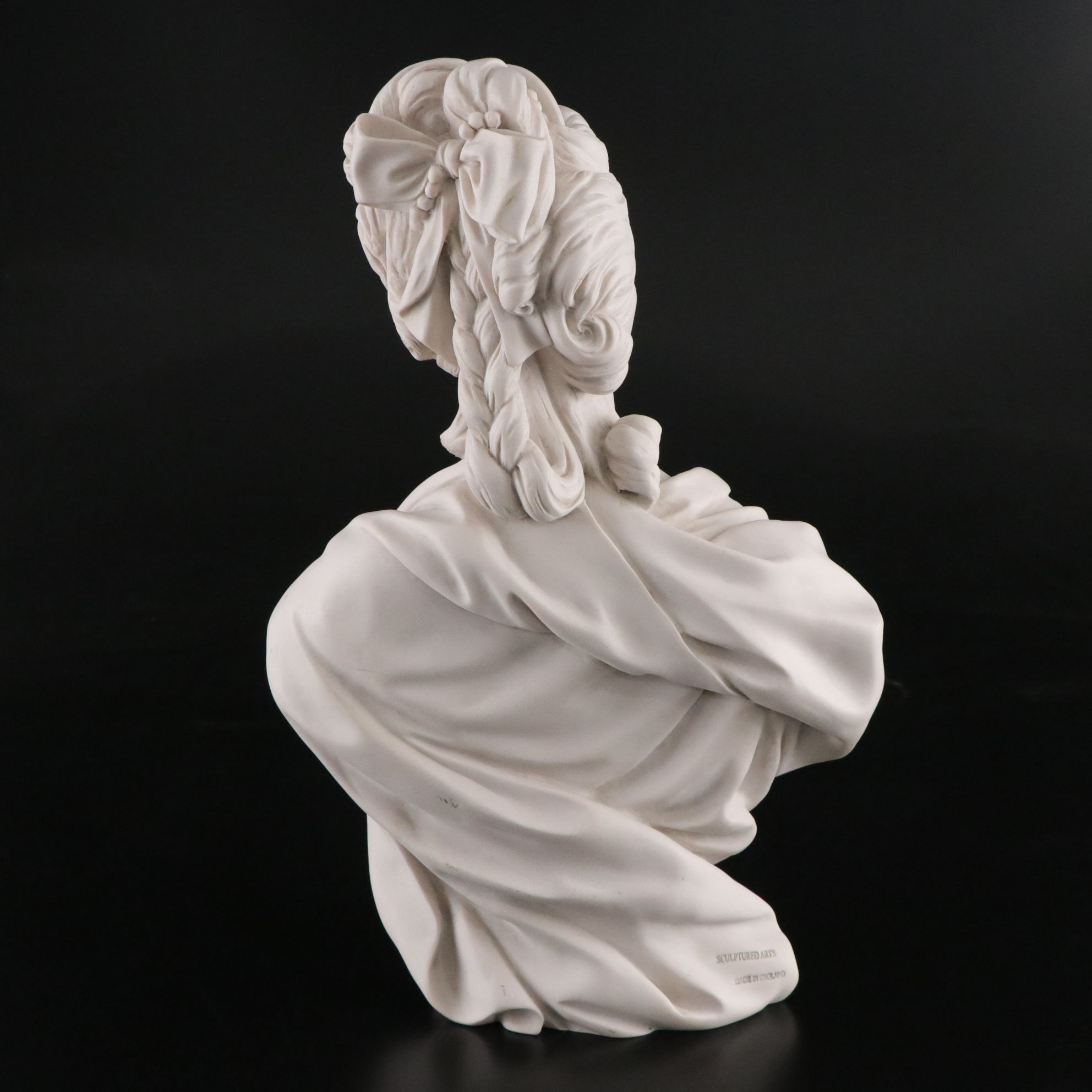 Carrara Marble Bust of Marie Antoinette after Original by Félix Lecomte