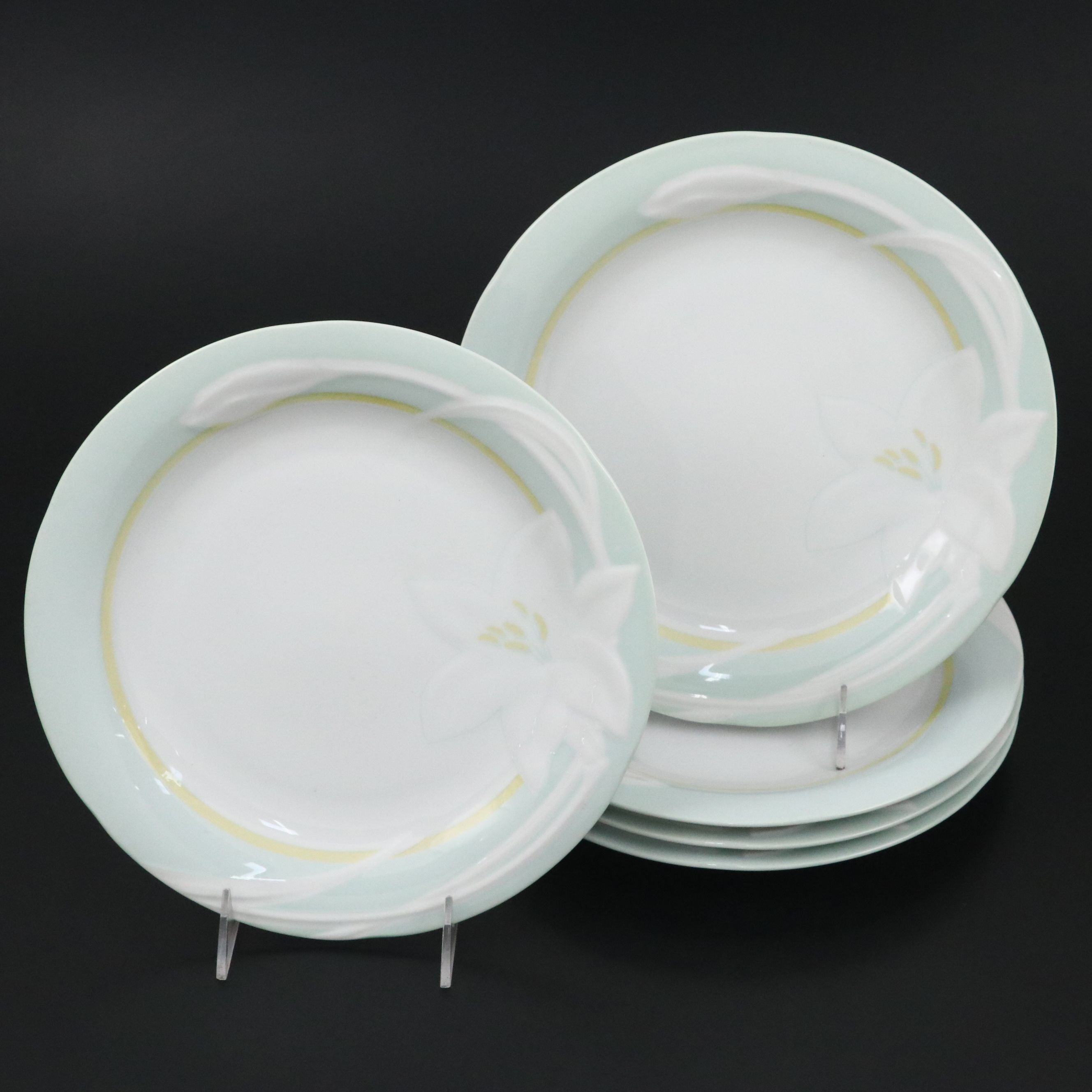 Yves Saint Laurent Porcelain Lily Plates