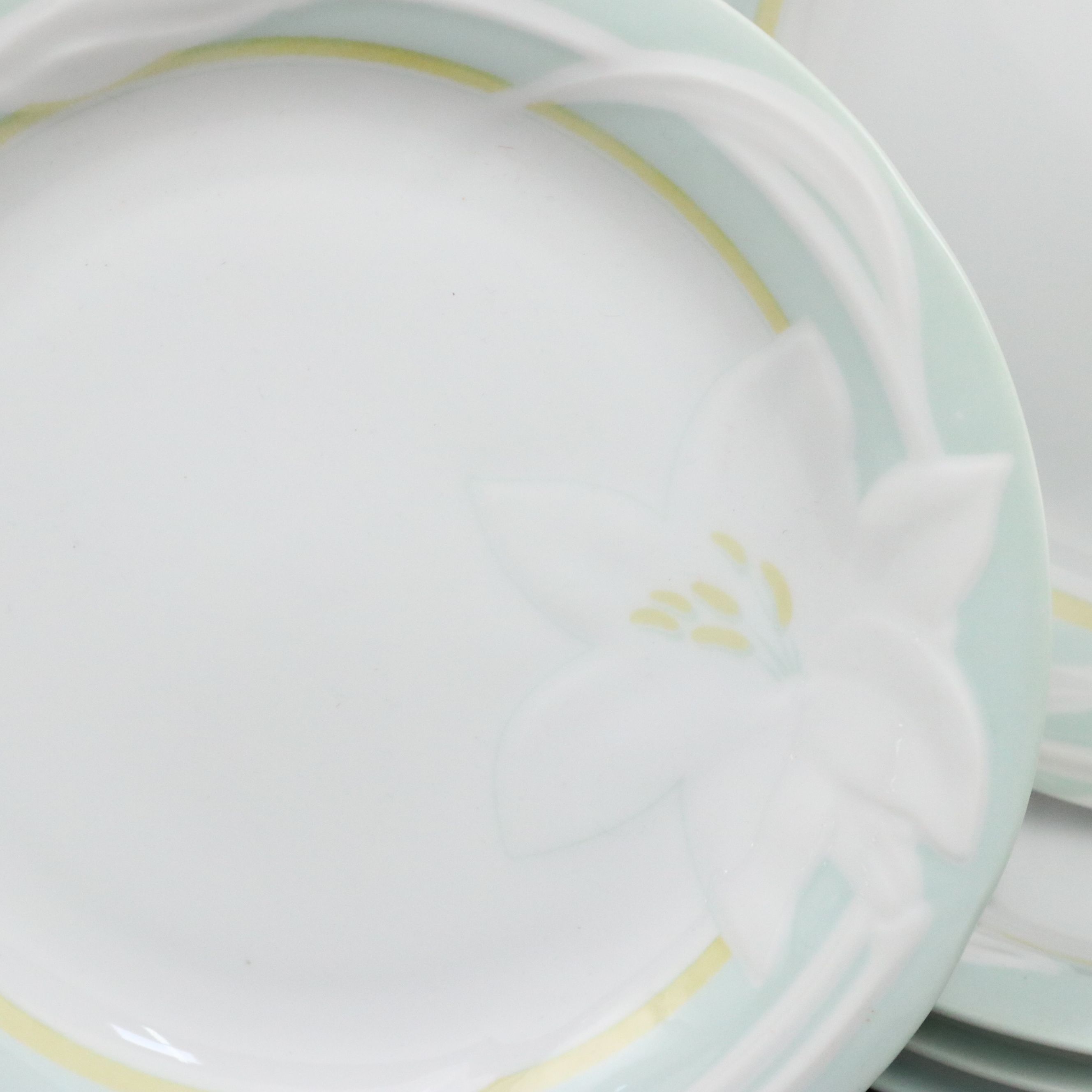 Yves Saint Laurent Porcelain Lily Plates