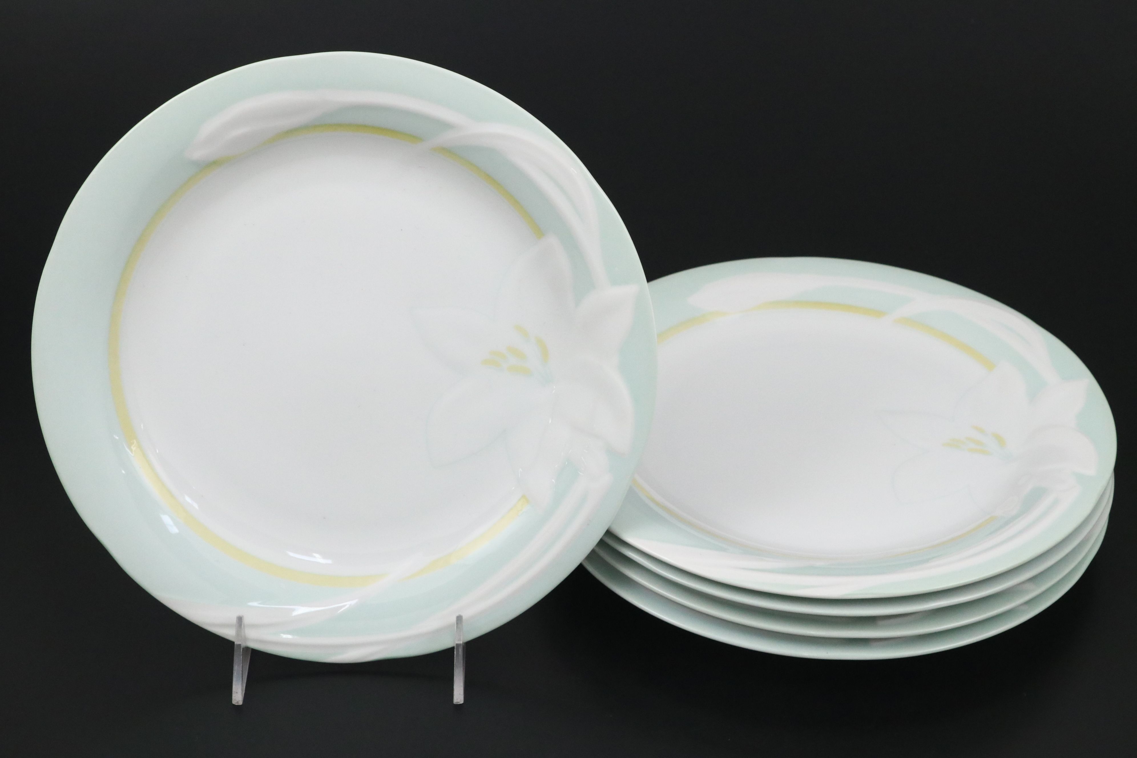 Yves Saint Laurent Porcelain Lily Plates