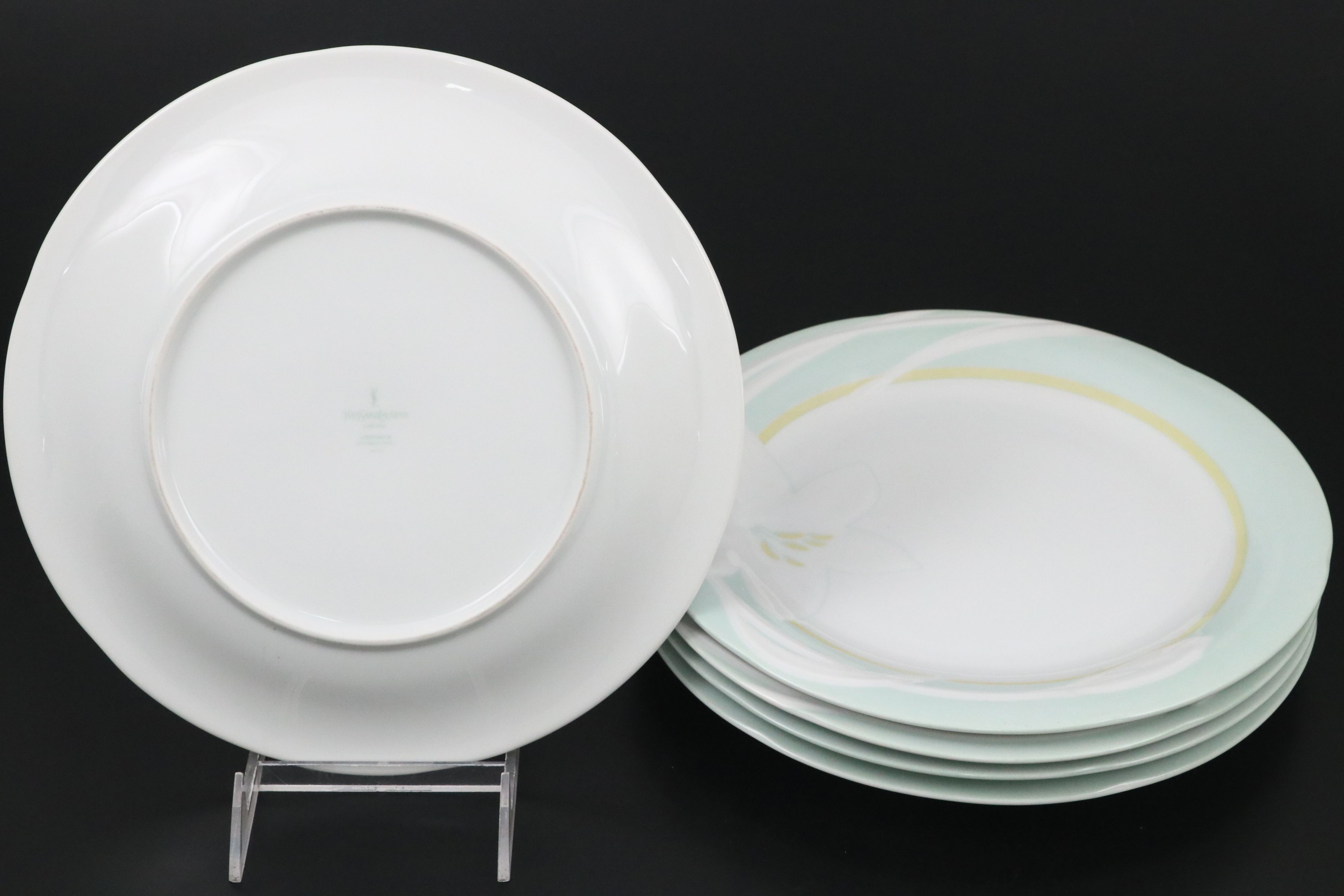 Yves Saint Laurent Porcelain Lily Plates