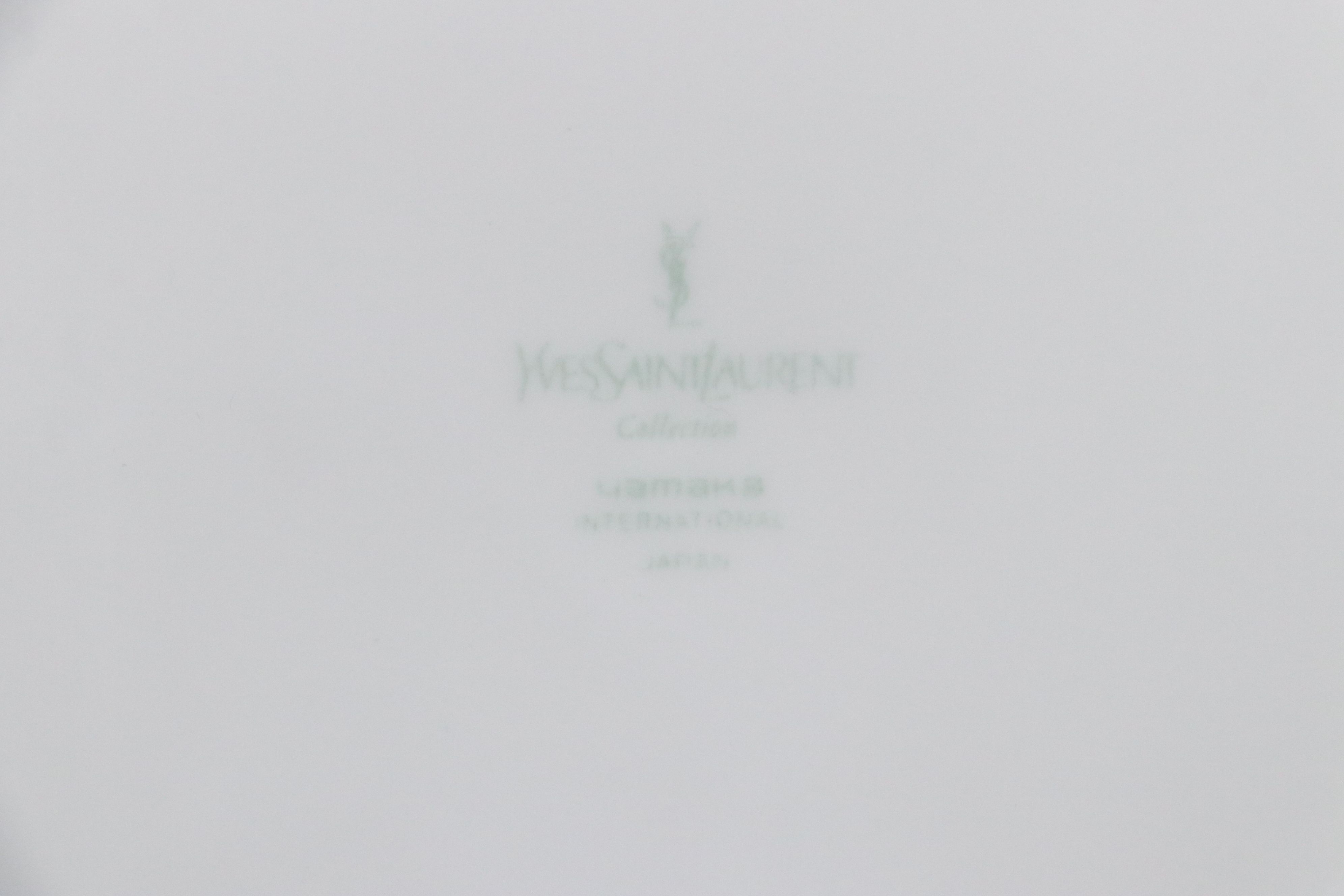 Yves Saint Laurent Porcelain Lily Plates