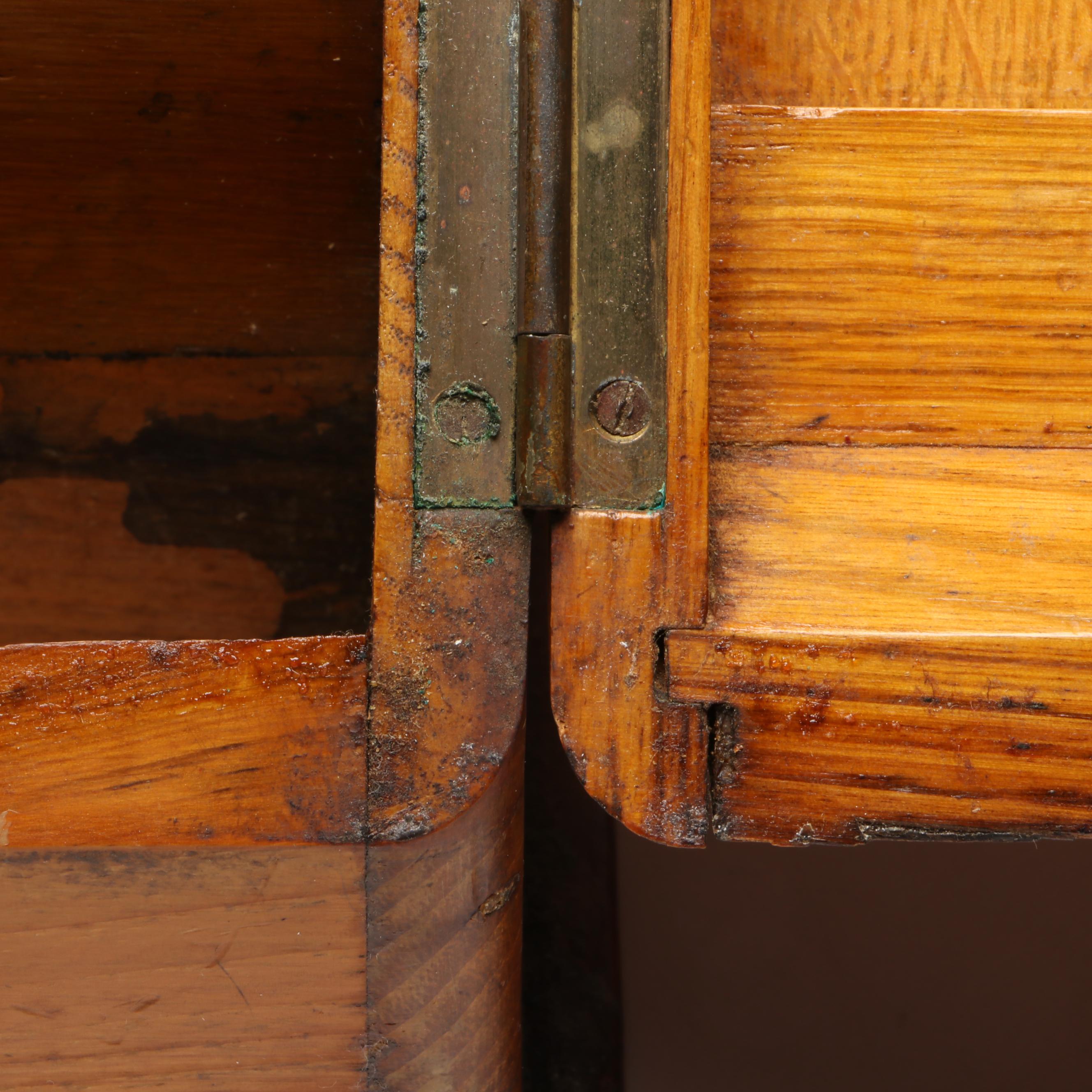 Continental Oak and Brass Antique Stationary Box