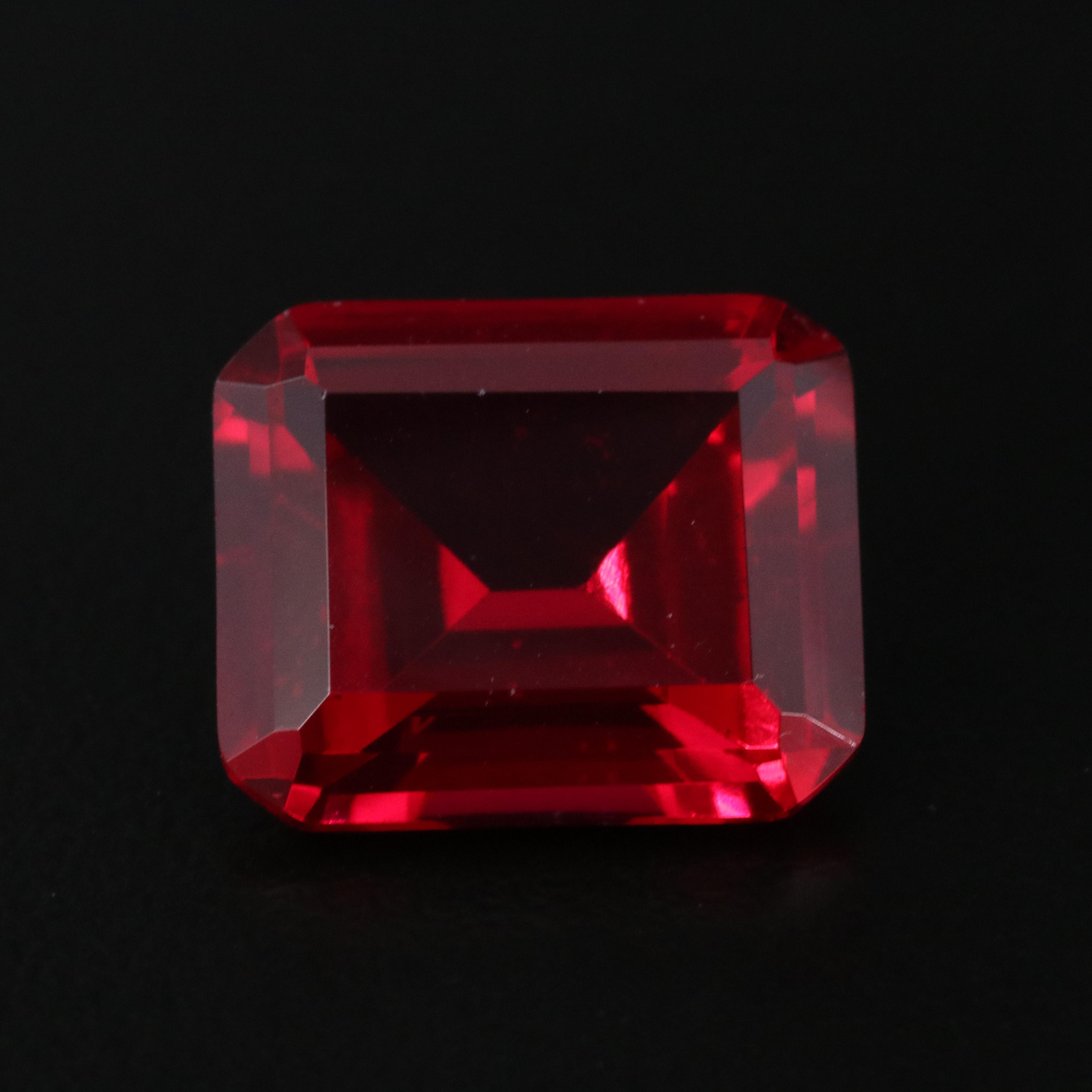 Loose 11.40 CT Lab Grown Ruby