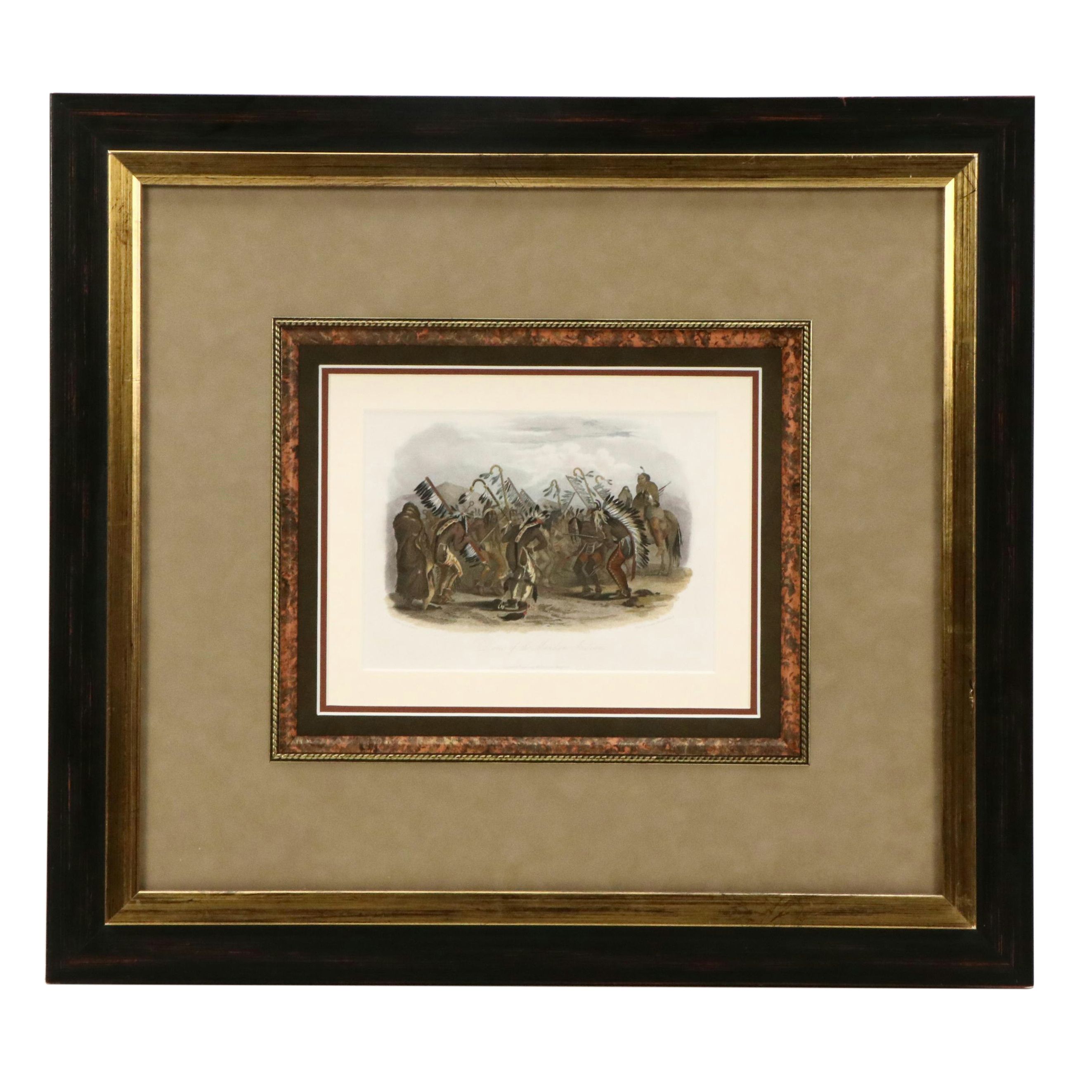 After Karl Bodmer Pair of Colored Engravings