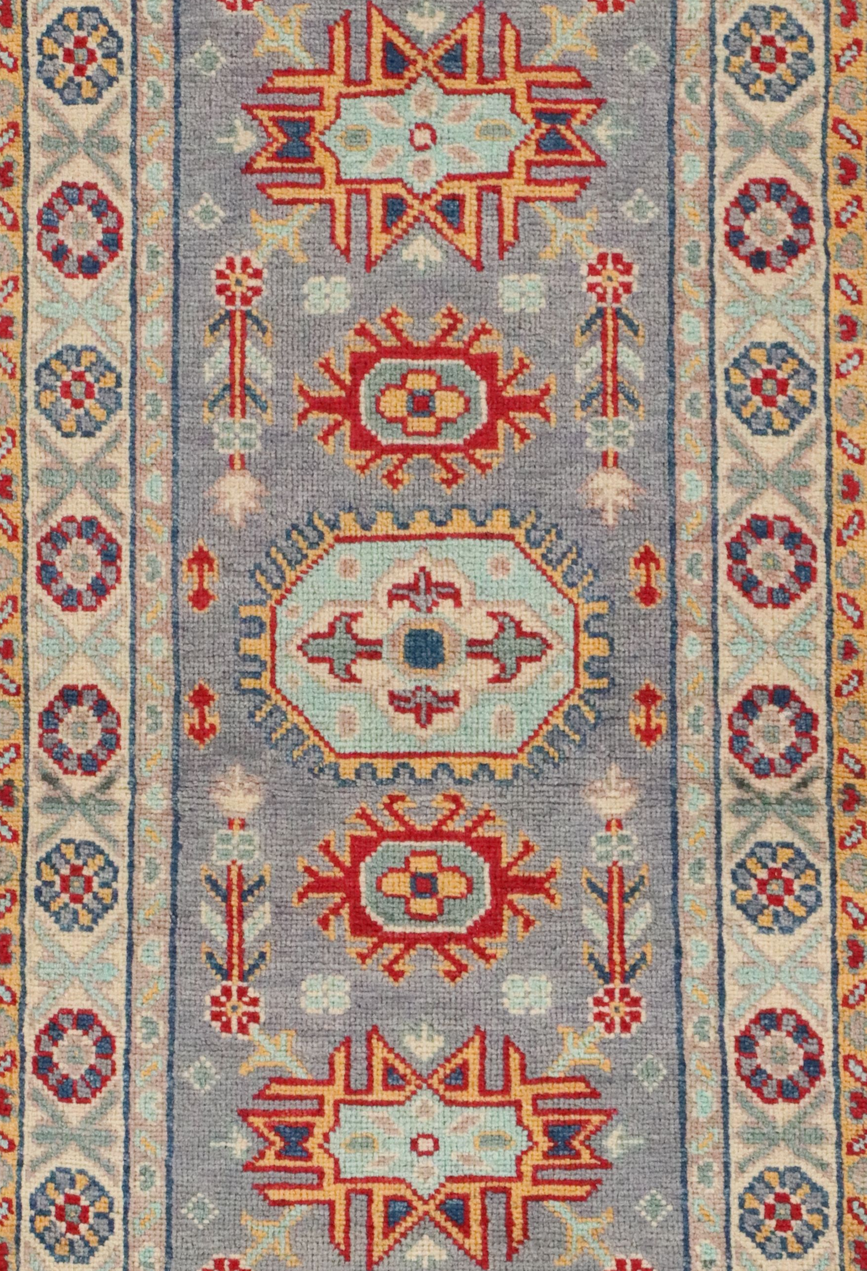2' x 5'10 Hand-Knotted Pakistani Kazak Carpet Runner