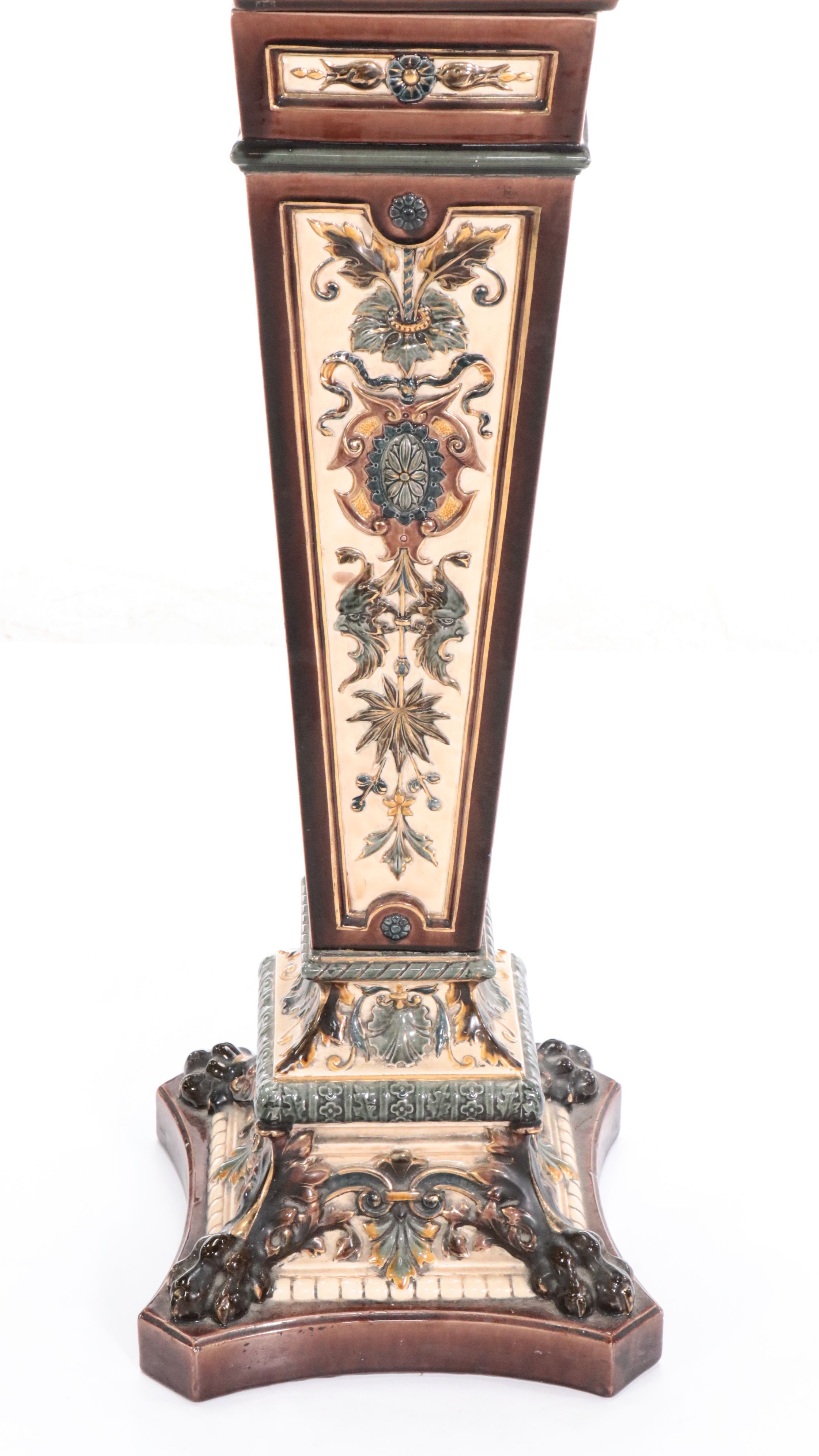 Rorstrand Swedish Majolica Ceramic Pedestal, Early 20th Century