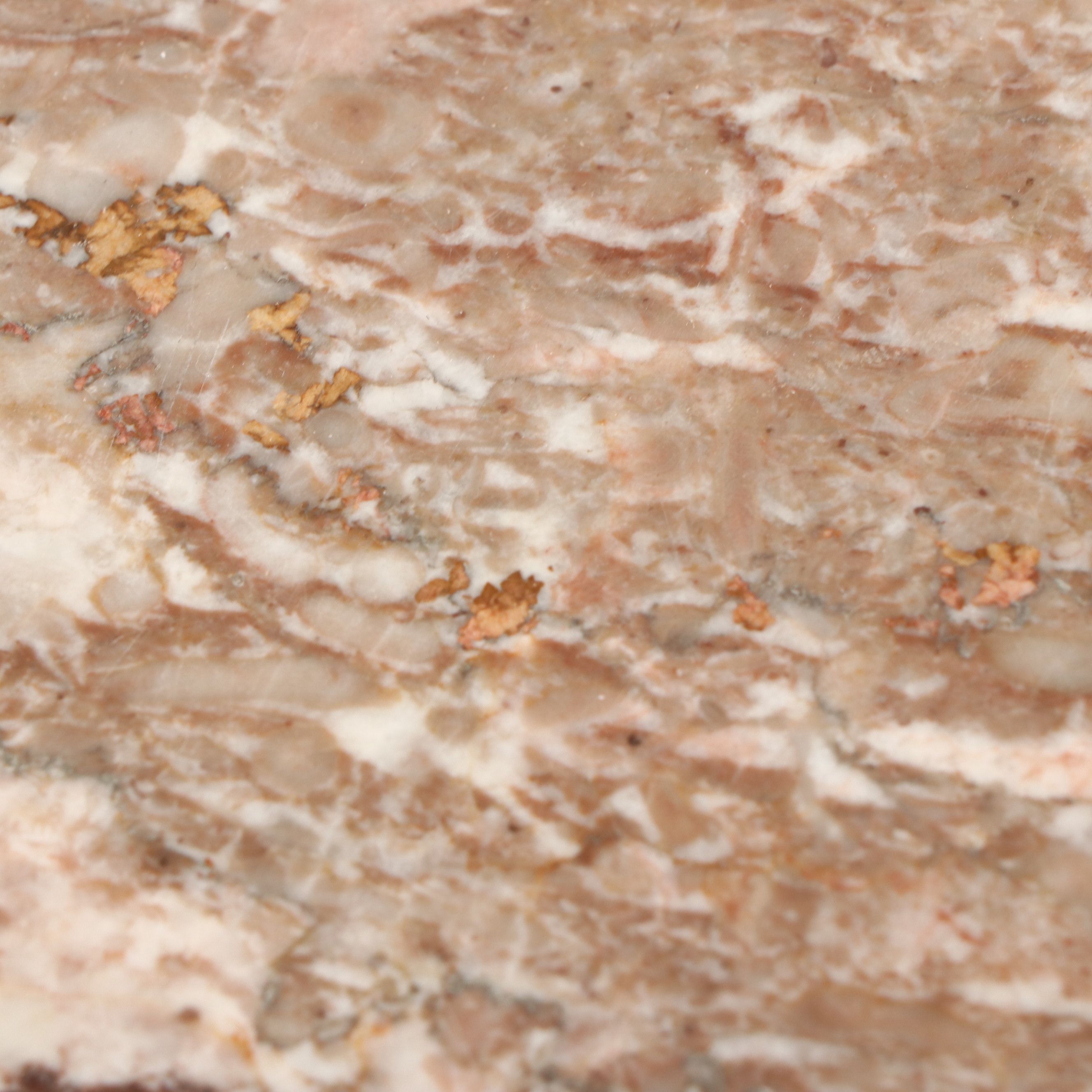 Eastlake Walnut Center Table with Pink Marble Top