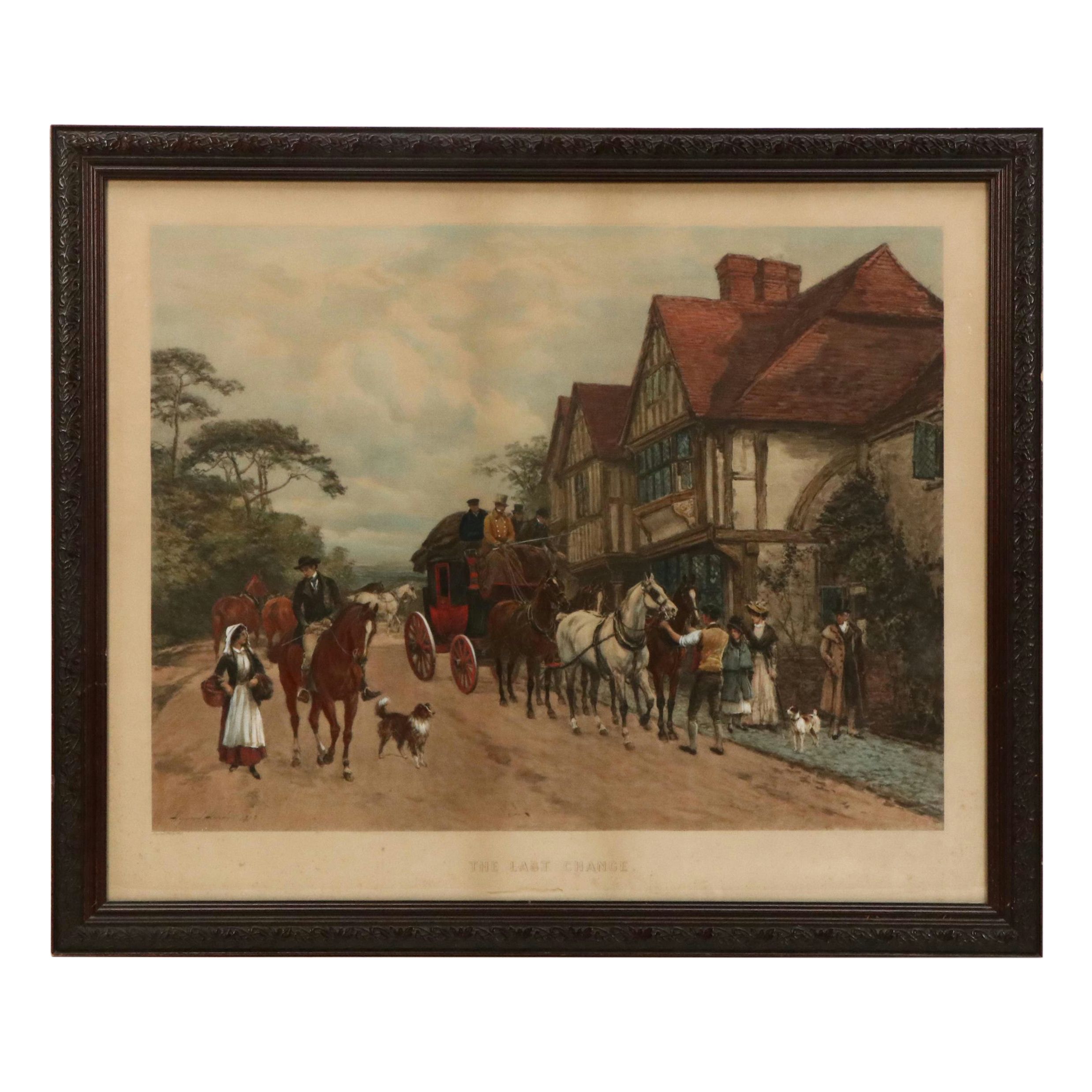 Hand-Colored Lithograph After Heywood Hardy "The Last Chance," 1902