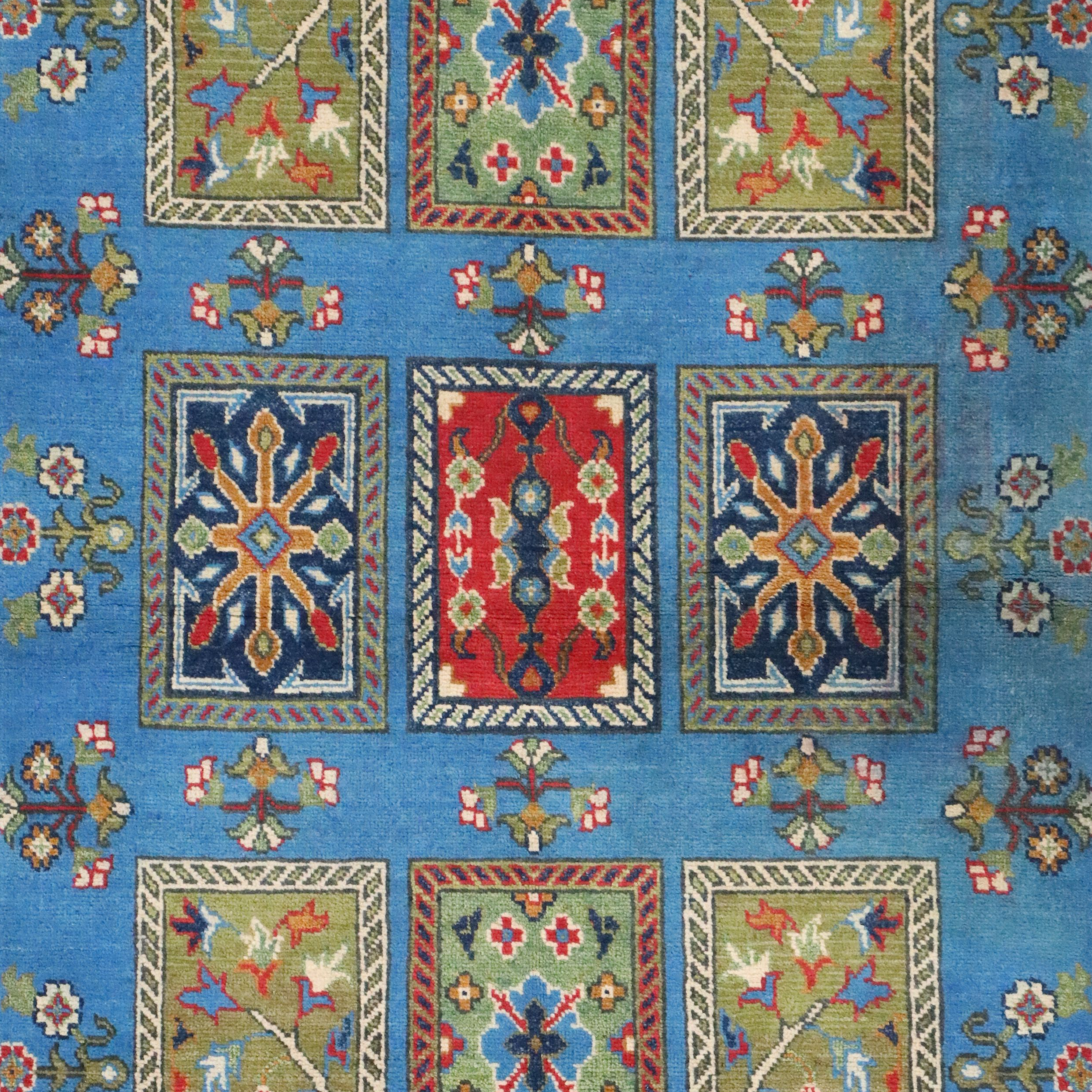 3'3 x 5'2 Hand-Knotted Pakistani Kazak Accent Rug