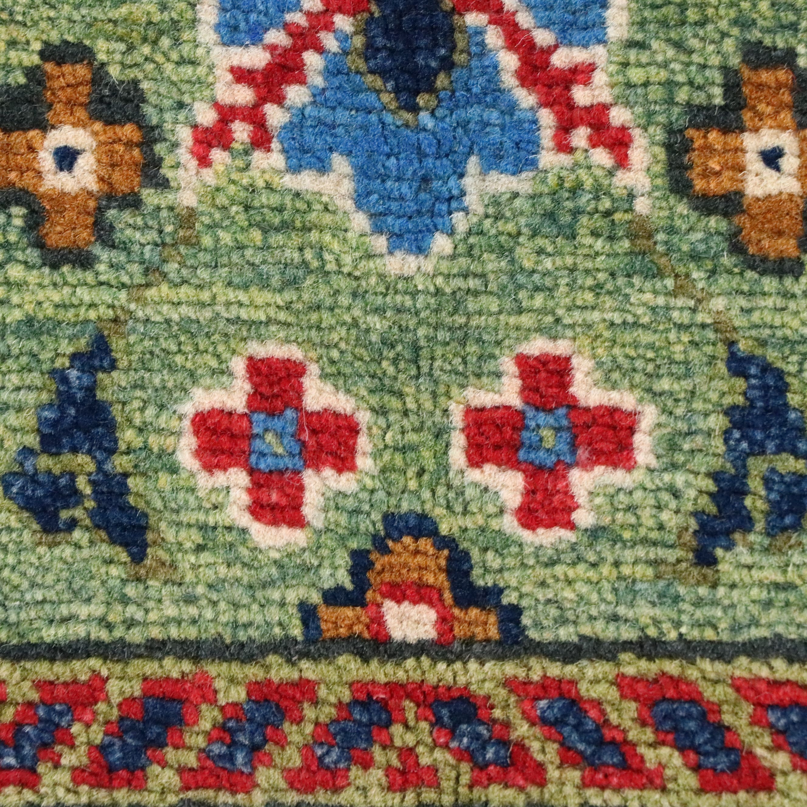 3'3 x 5'2 Hand-Knotted Pakistani Kazak Accent Rug