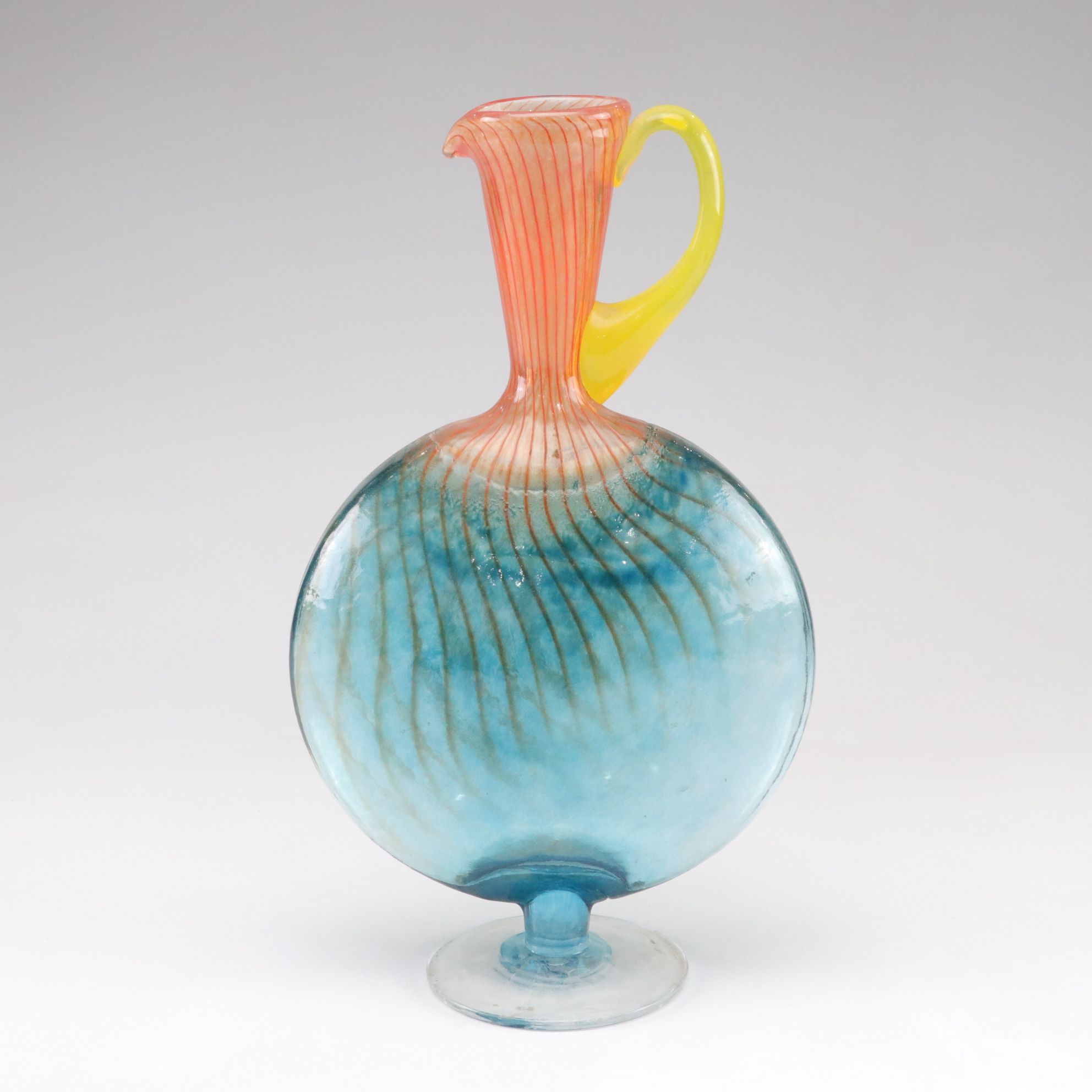 Kjell Engman for Kosta Boda "Bon Bon" Art Glass Pitchers, 1989
