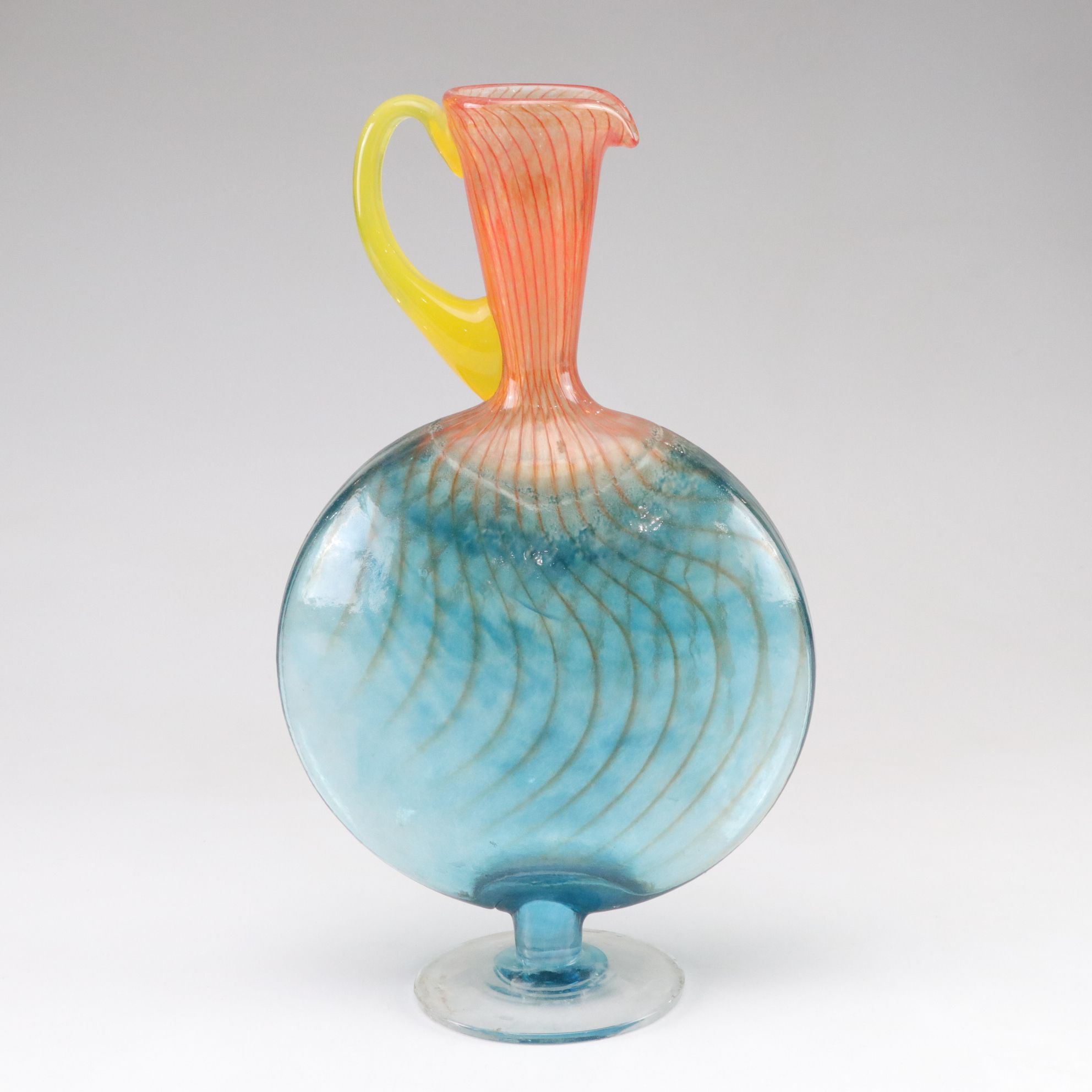 Kjell Engman for Kosta Boda "Bon Bon" Art Glass Pitchers, 1989