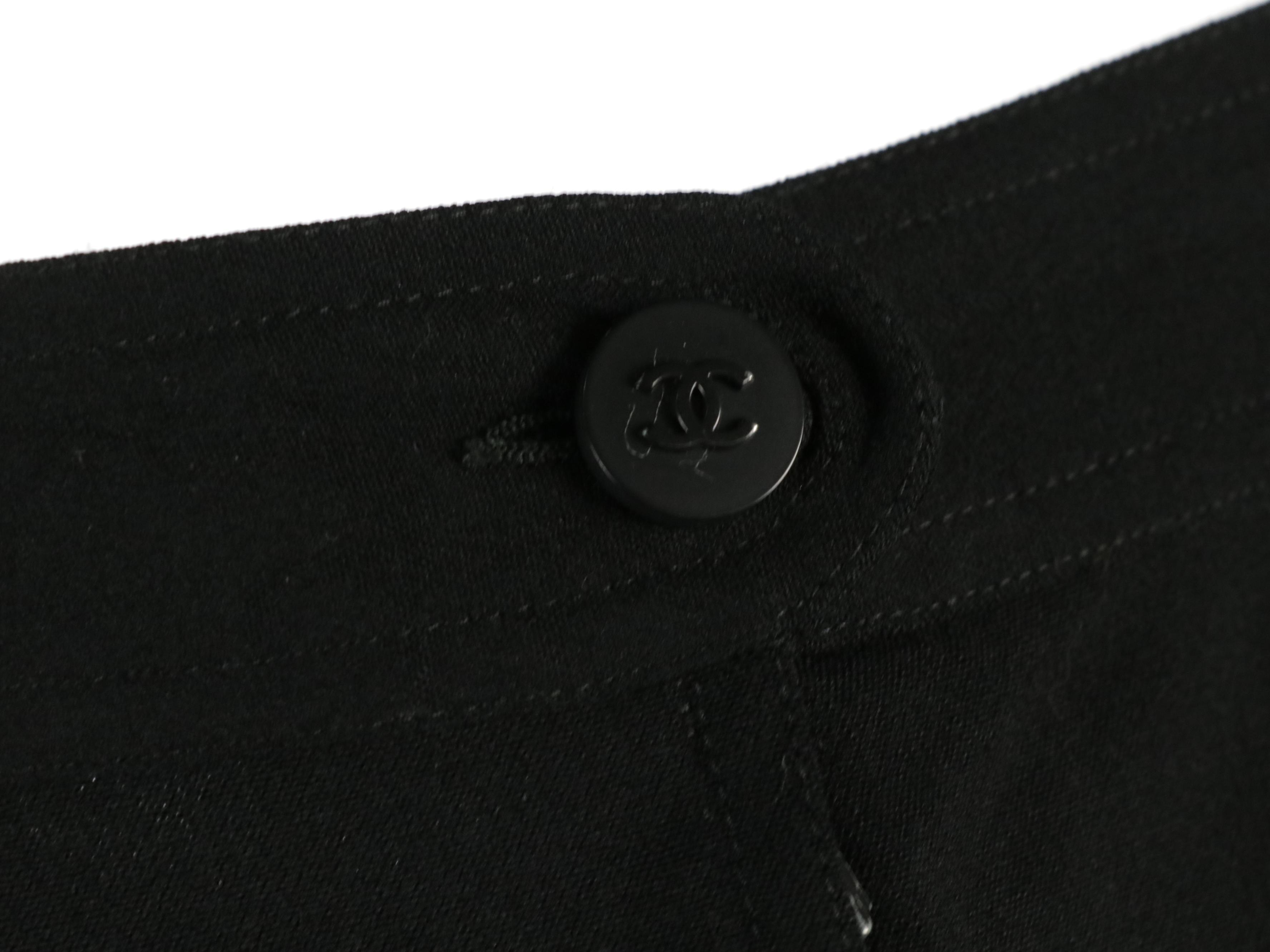 Chanel Black Wool Skirts W/ Louis Feraud Purple Cashmere Short Sleeve Turtleneck