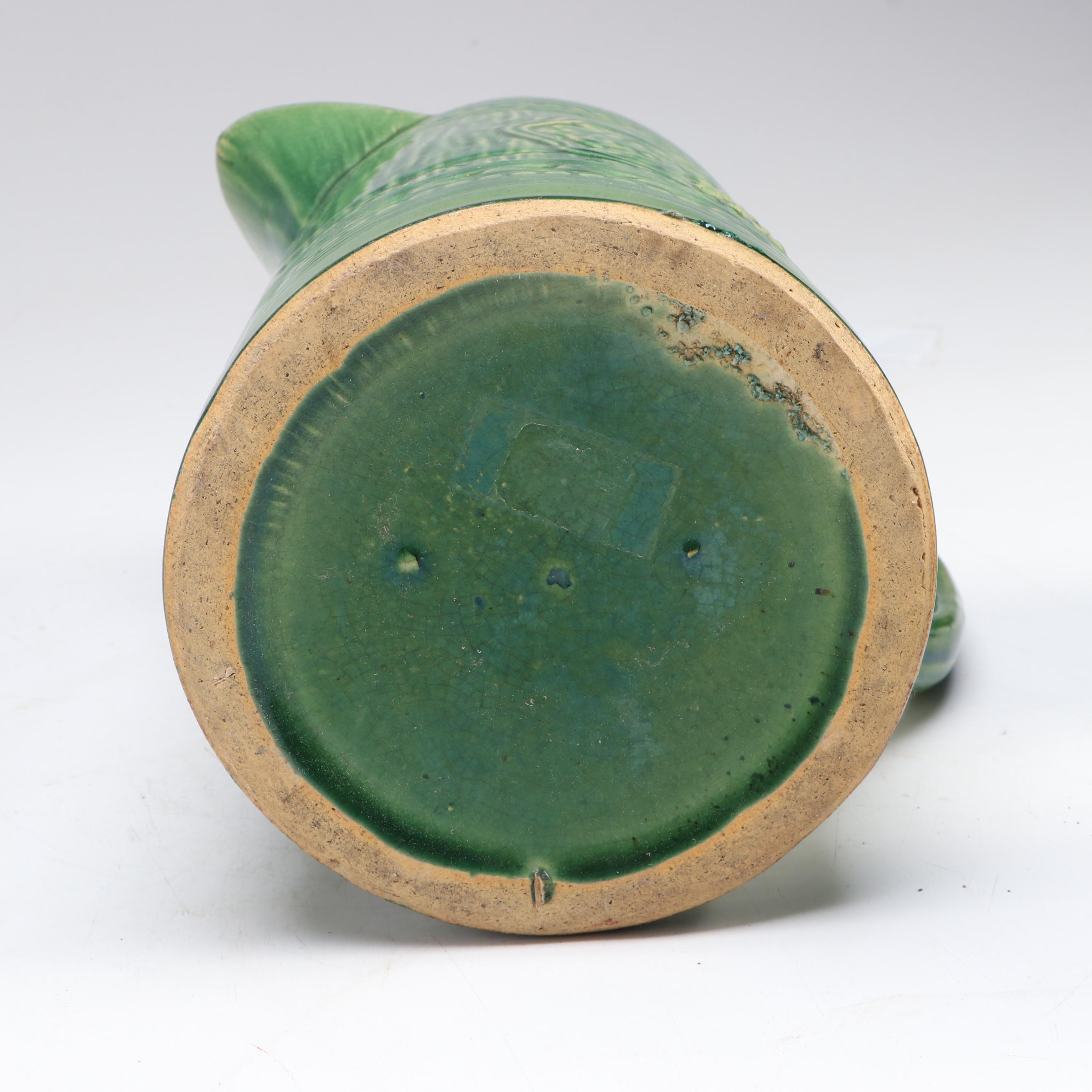 McCoy Pottery Stoneware Grape Shield Pitcher and Tankard Mugs