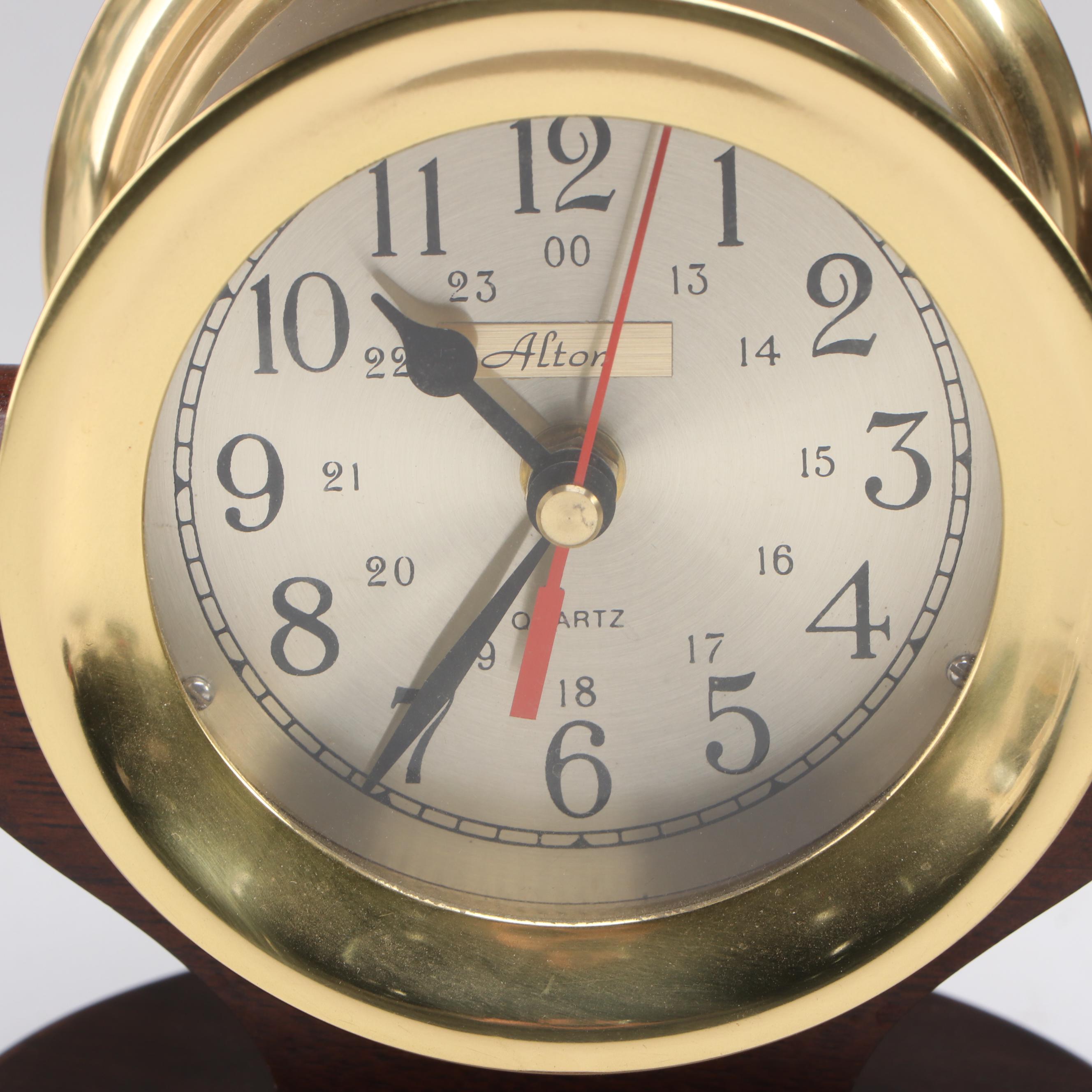 Alton Swiveling Clock and Barometer with Jason Wall Hygrometer and Thermometer