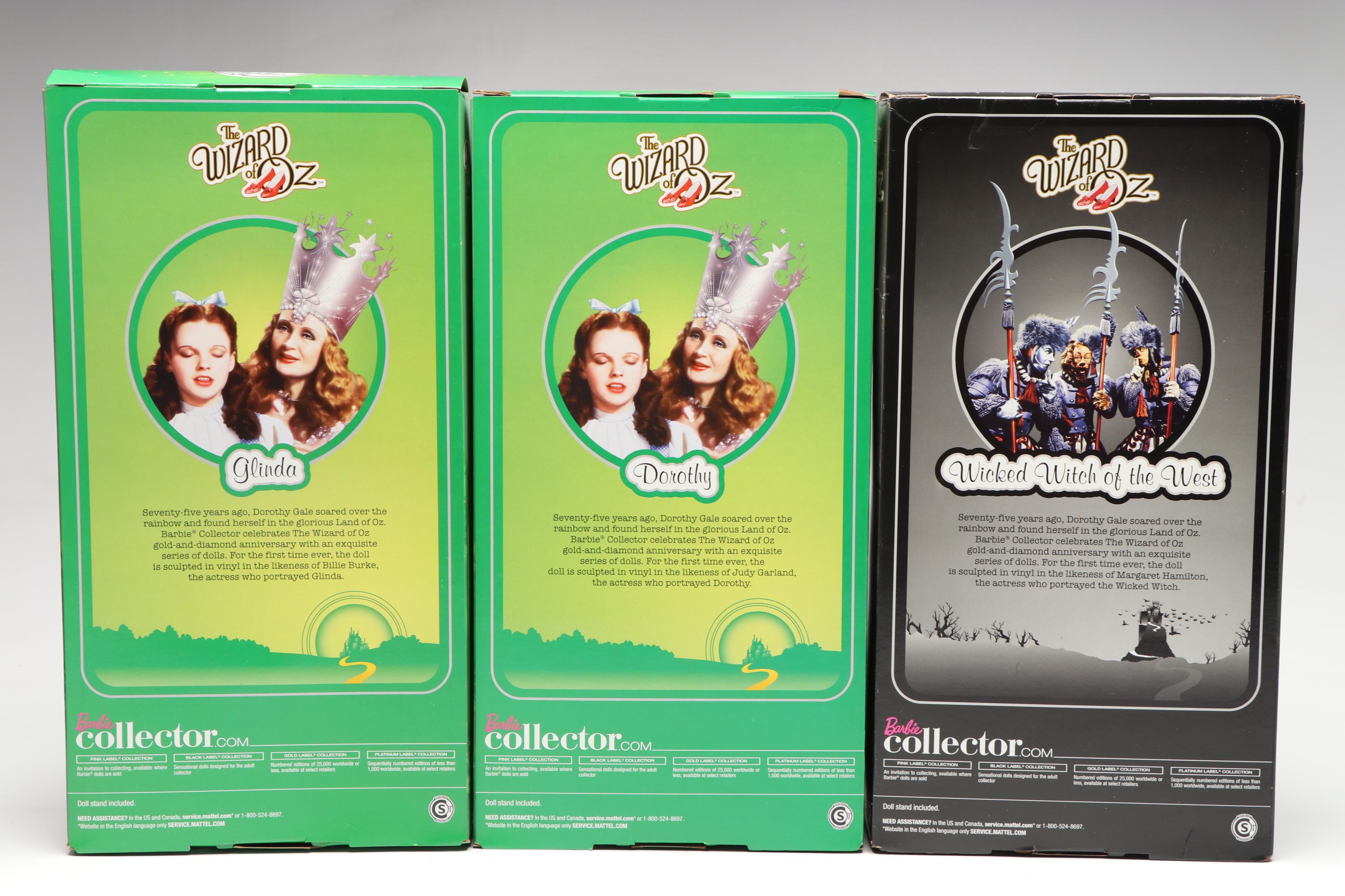 Mattel Barbie Collector Pink Label "The Wizard of Oz" Dolls