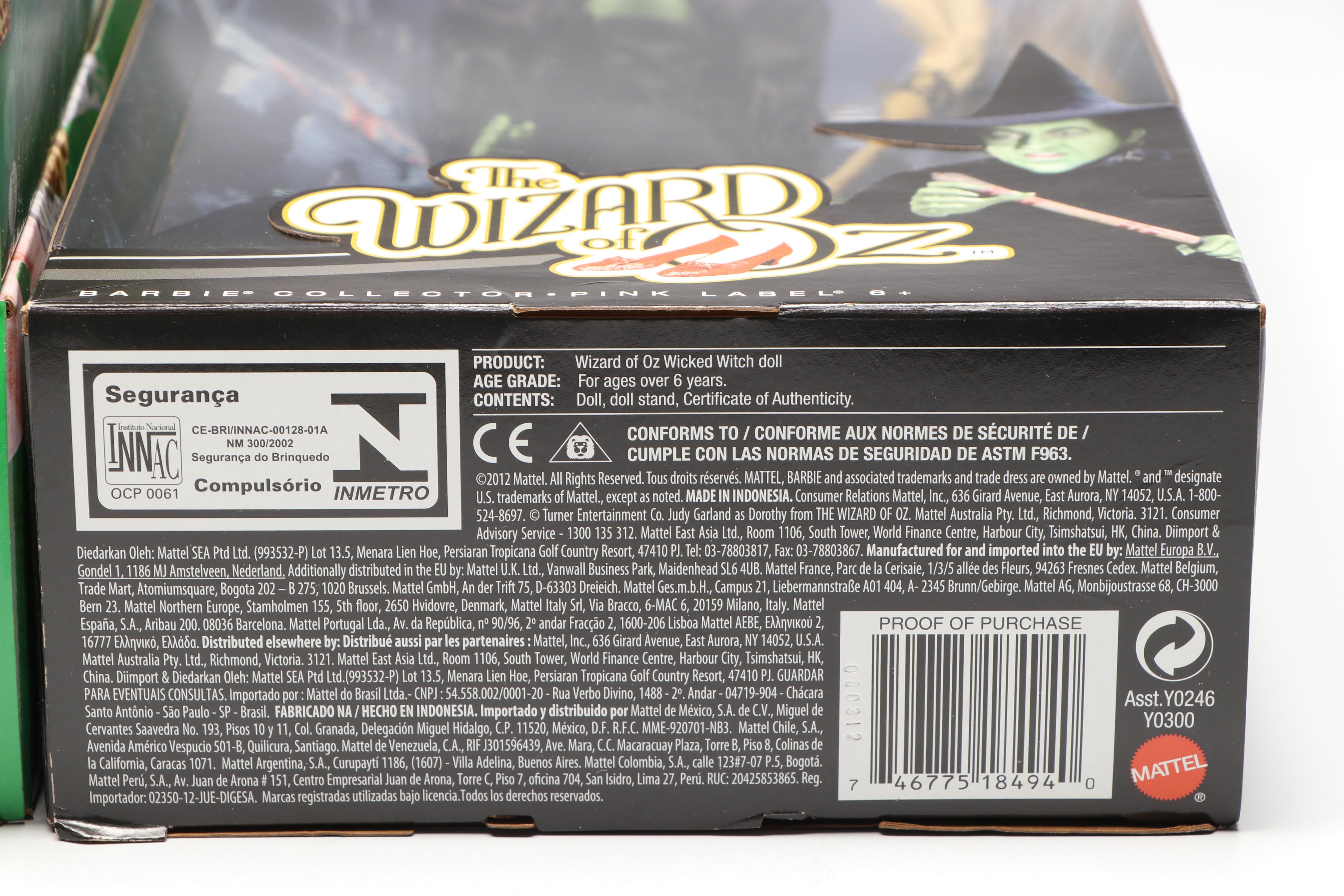 Mattel Barbie Collector Pink Label "The Wizard of Oz" Dolls