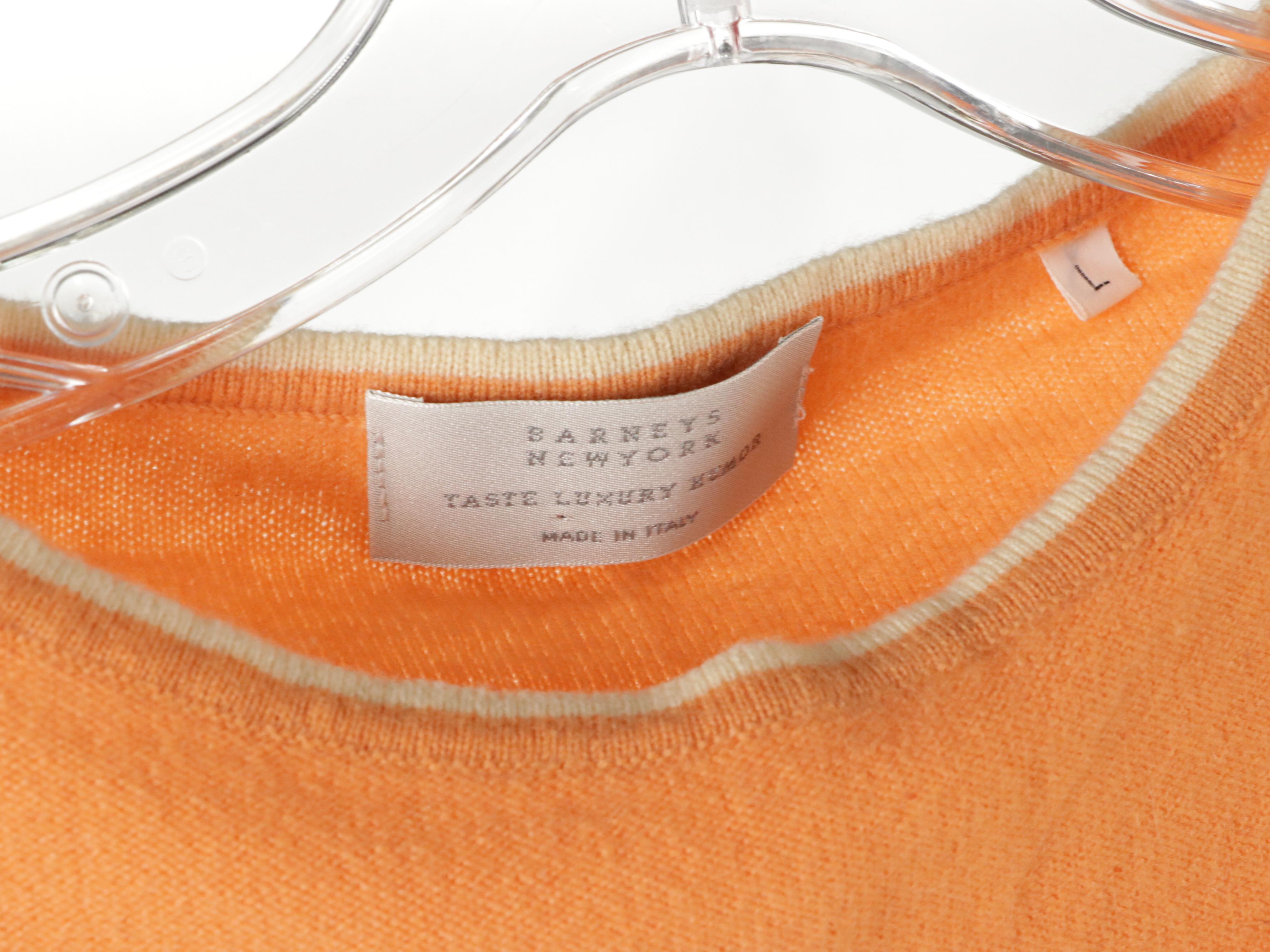 Barneys New York Cashmere Cardigan, Long Sleeve Top & Tank with White Pants