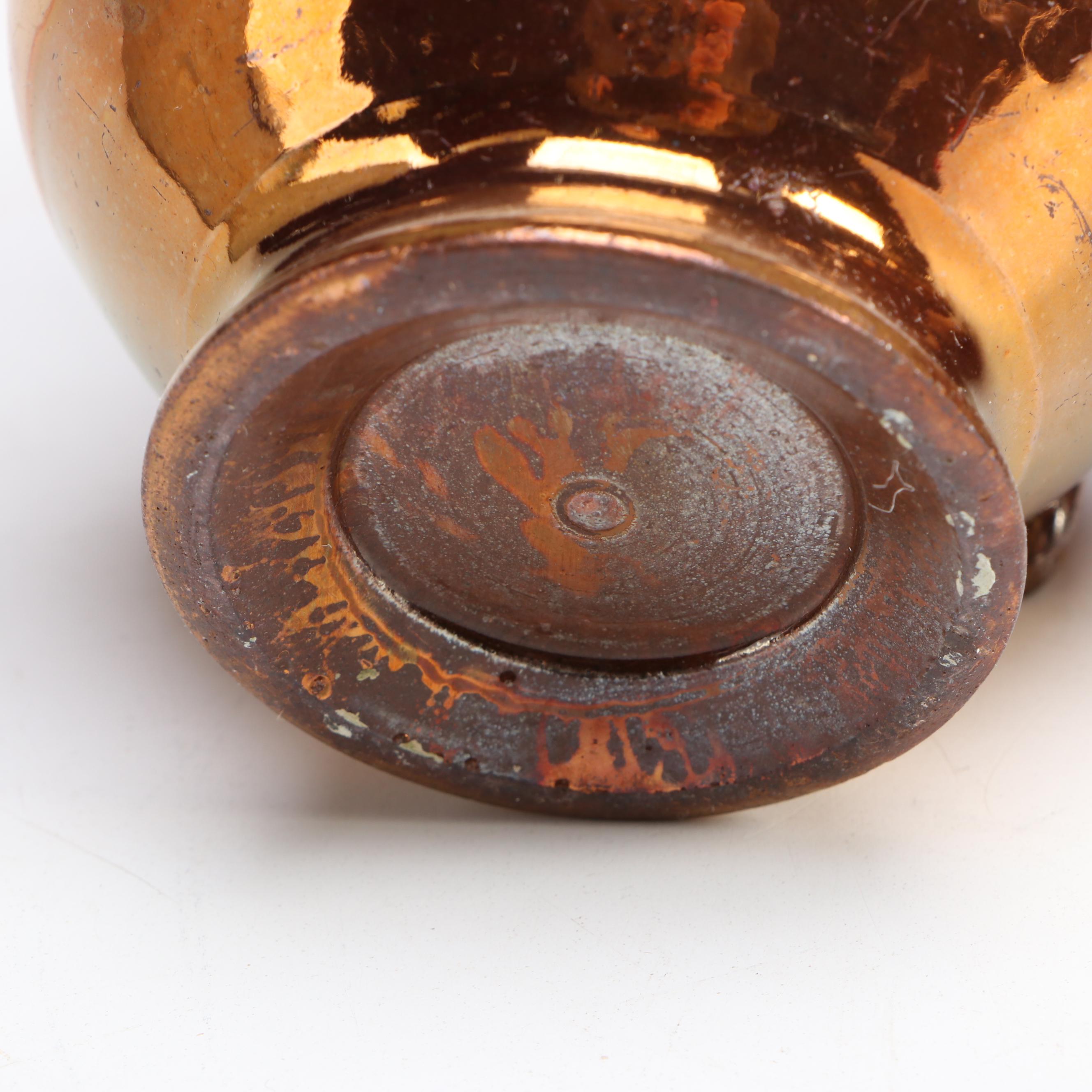 Wade with Other English Style Copper Lusterware Pitchers, Early to Mid-20th C.