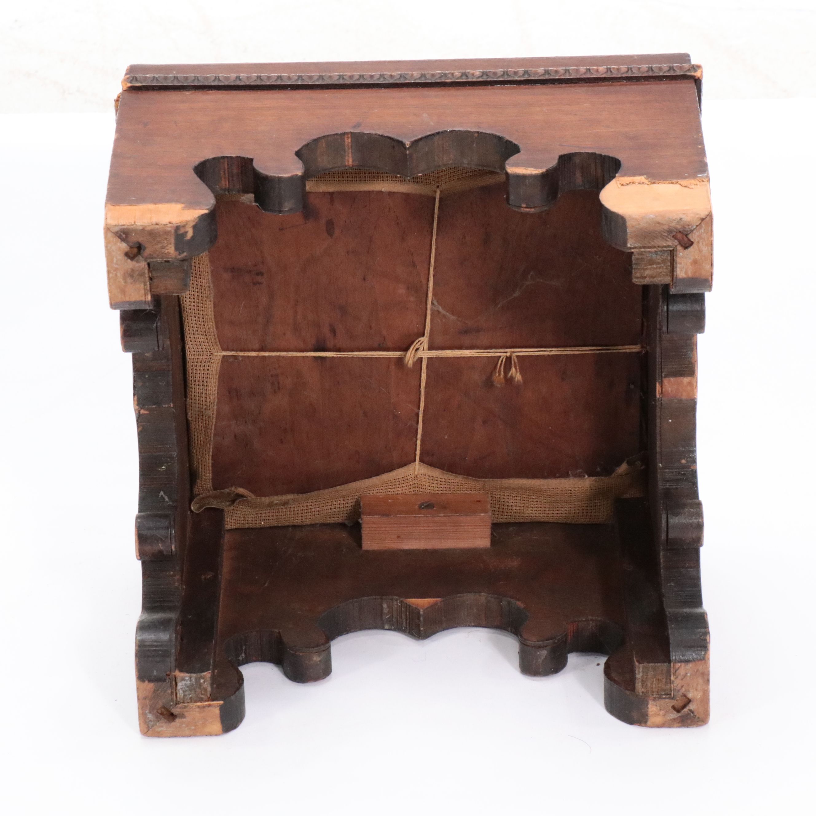 Late Victorian Mahogany Footstool and Side Chair with Valet Stand