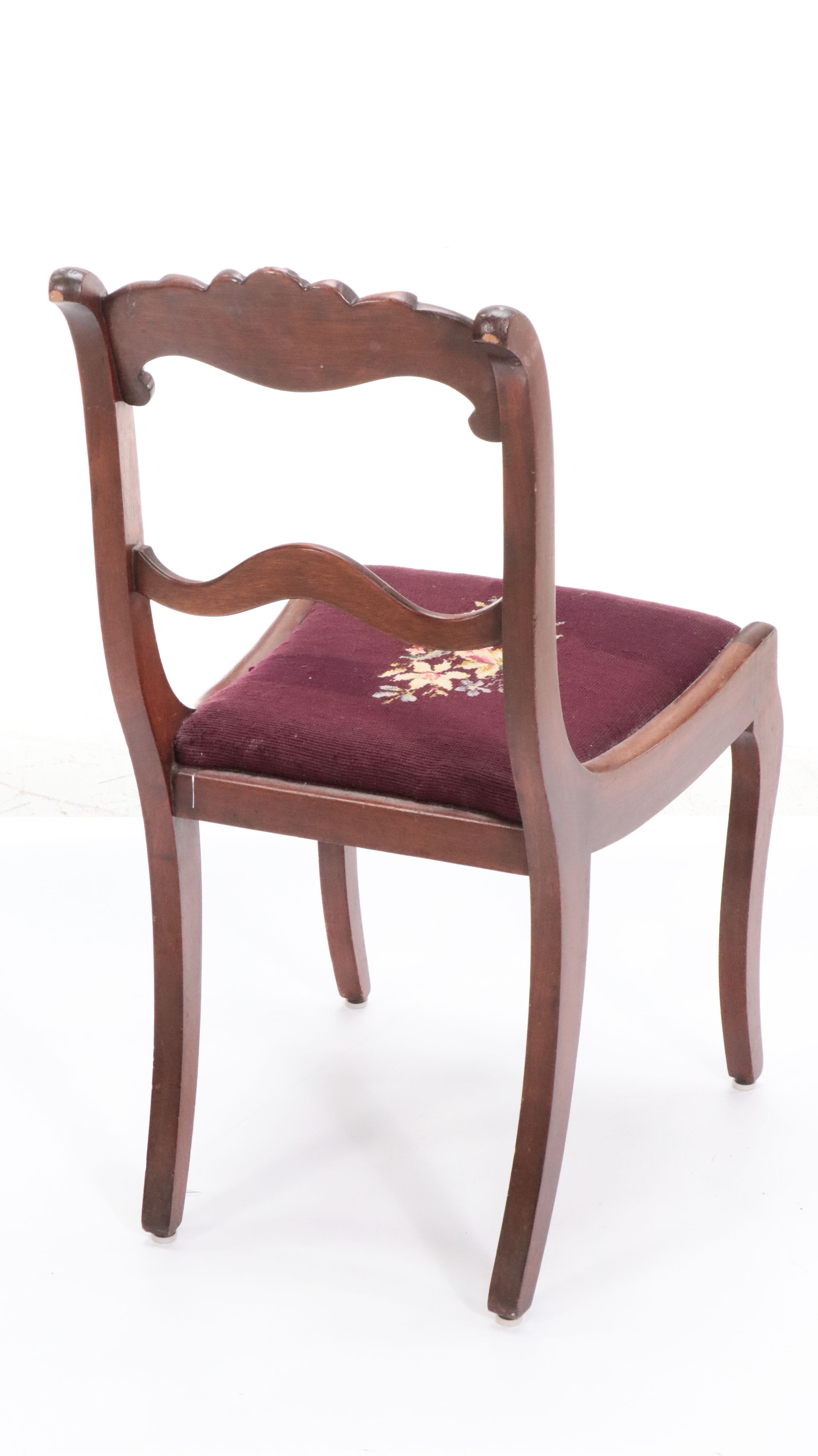 Late Victorian Mahogany Footstool and Side Chair with Valet Stand