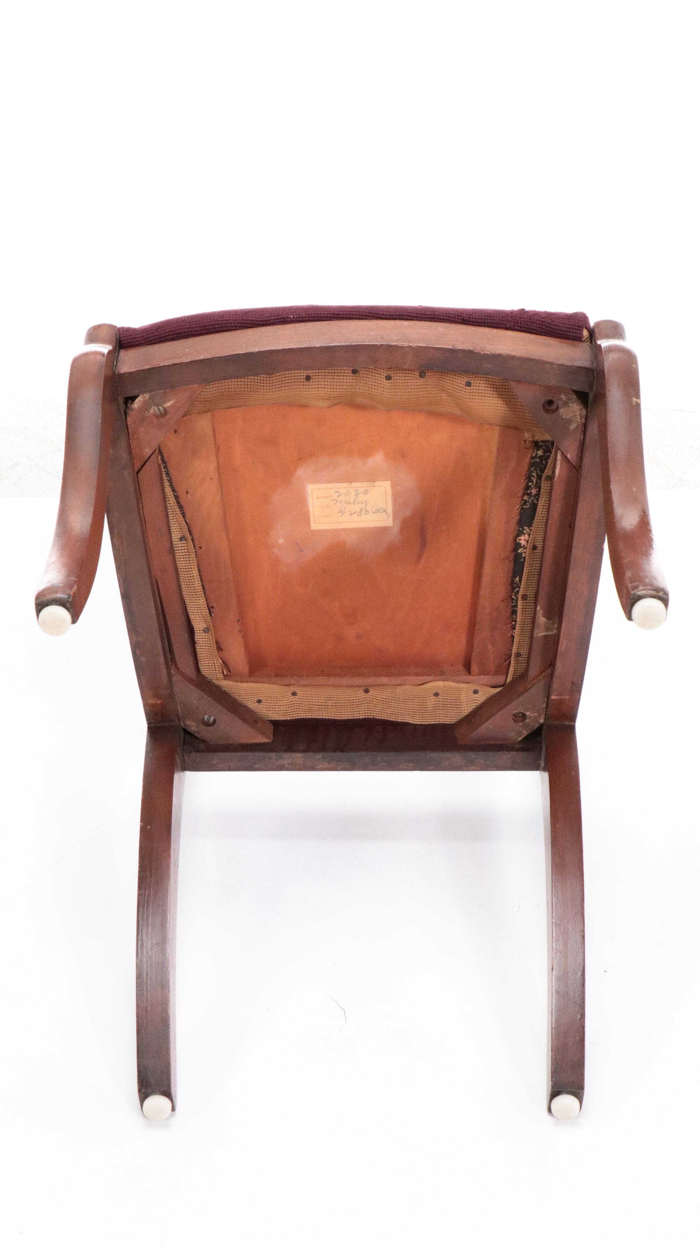 Late Victorian Mahogany Footstool and Side Chair with Valet Stand