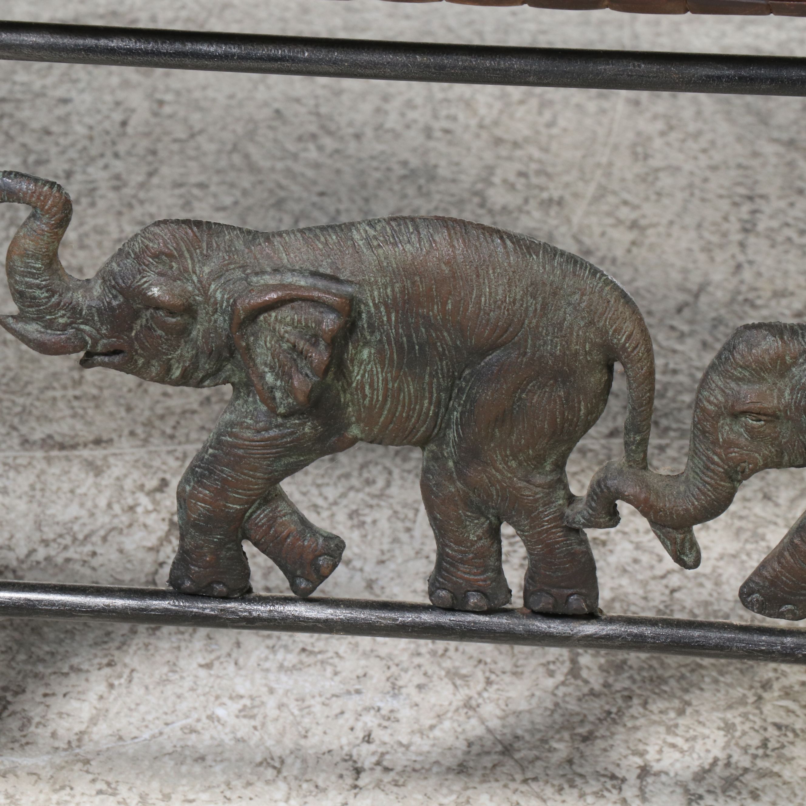Maitland-Smith Coffee Table with Carved Coconut Shell Border