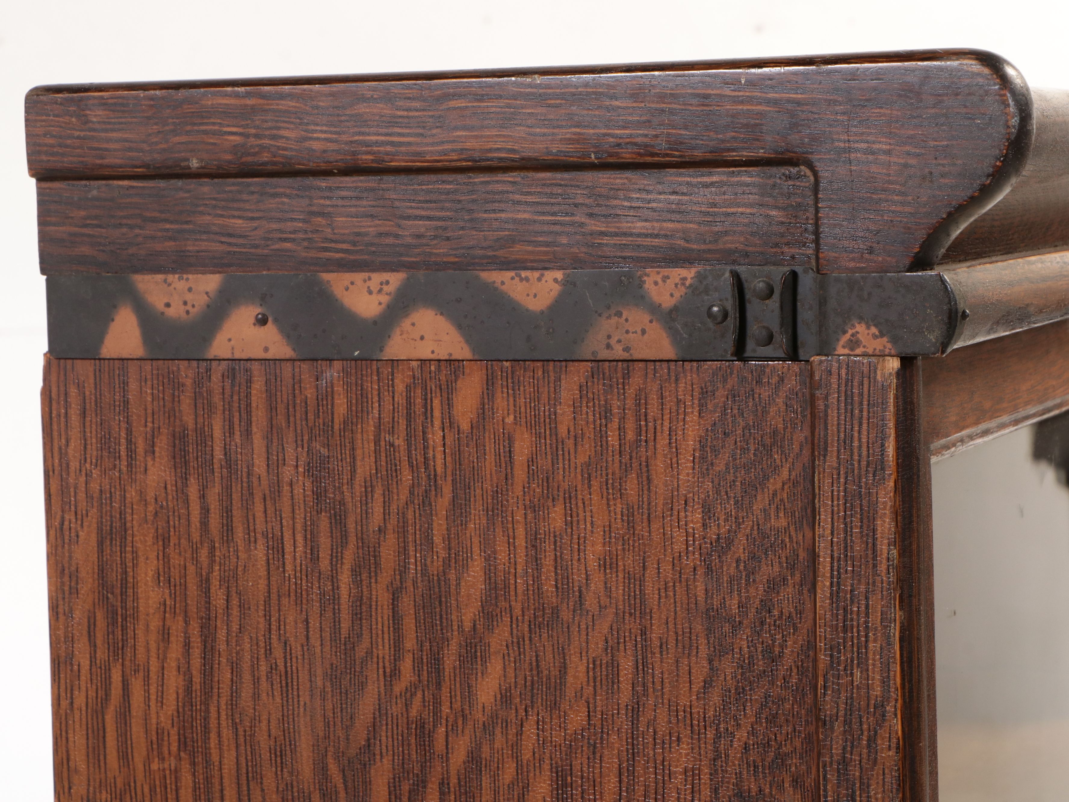 Macey Oak Four-Tier Barrister's Bookcase, Early to Mid-20th Century
