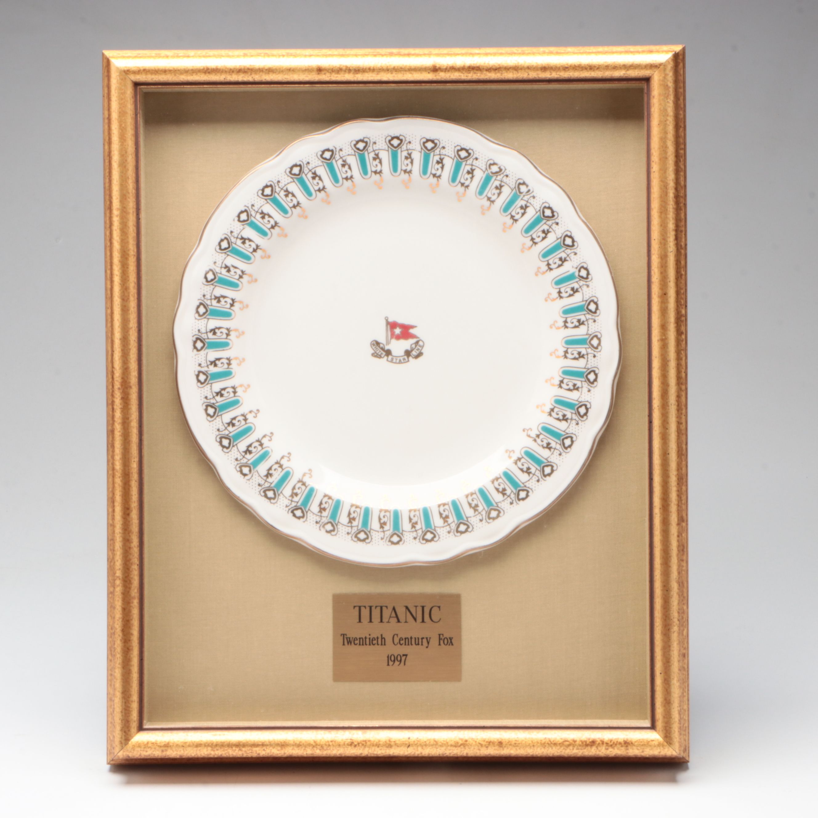 RMS Titanic Tile with Movie Prop Plate, Creamer, Saucer and More