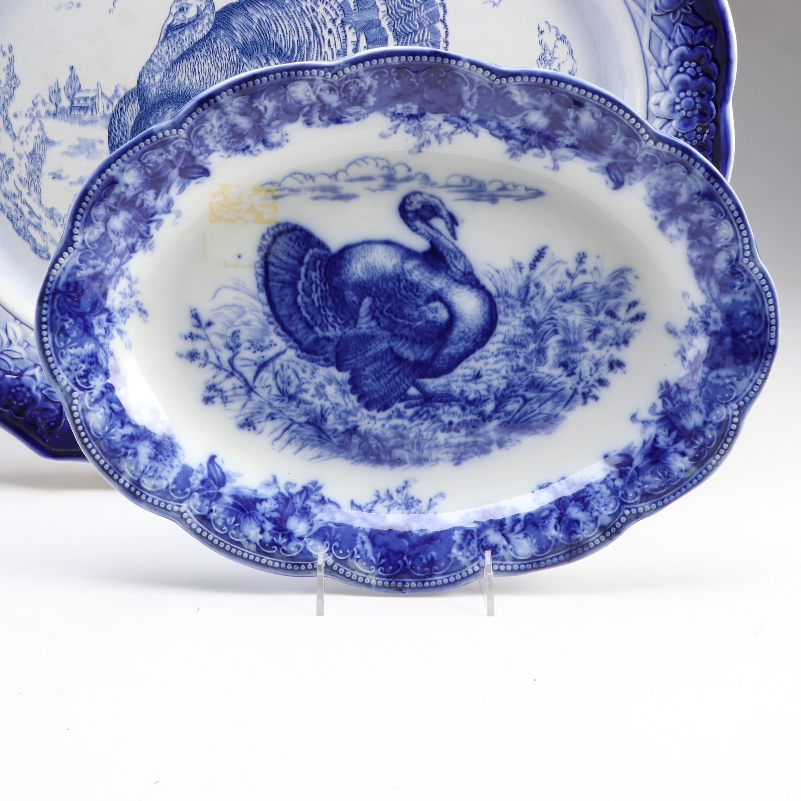 Wedgwood & Co. "Clytie" Semi-Porcelain Dinnerware and Salem China Turkey Platter