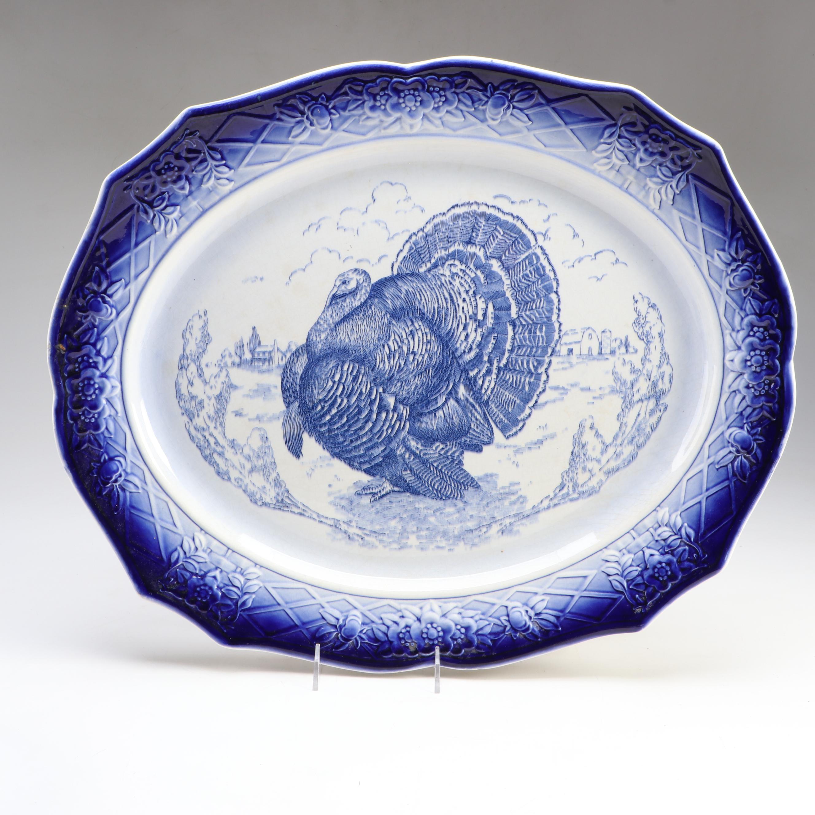 Wedgwood & Co. "Clytie" Semi-Porcelain Dinnerware and Salem China Turkey Platter