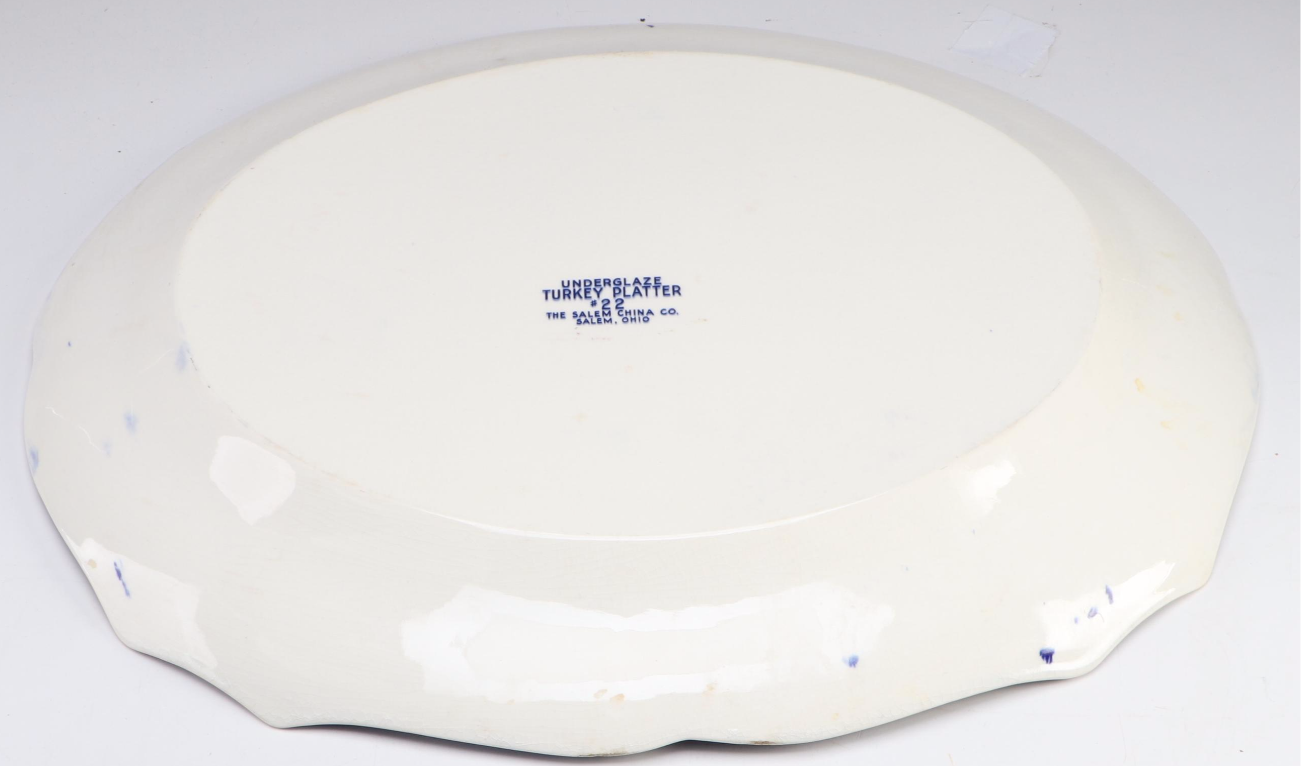 Wedgwood & Co. "Clytie" Semi-Porcelain Dinnerware and Salem China Turkey Platter