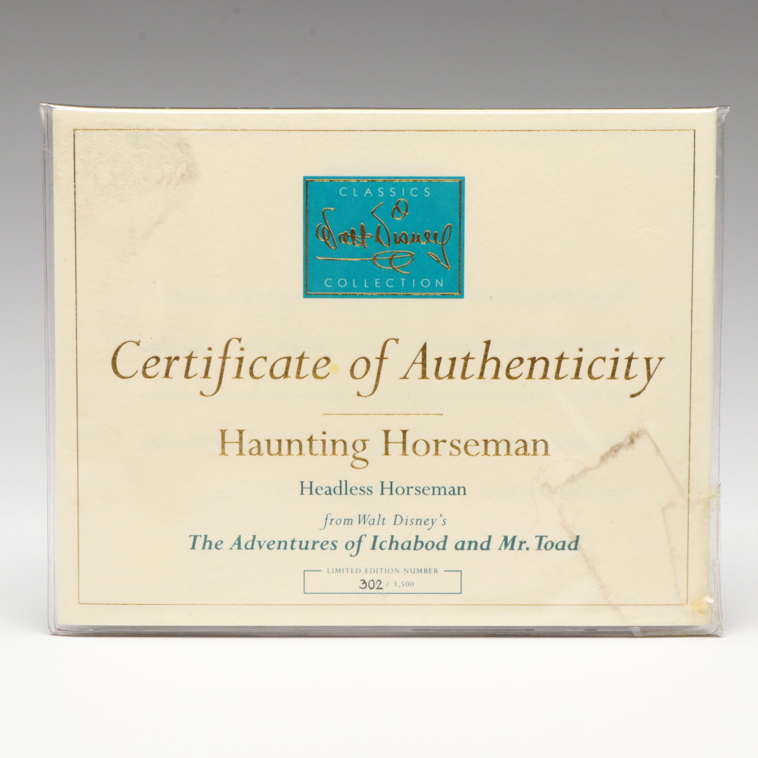 Disney "Haunting Horseman" Limited Edition Porcelain Figurine