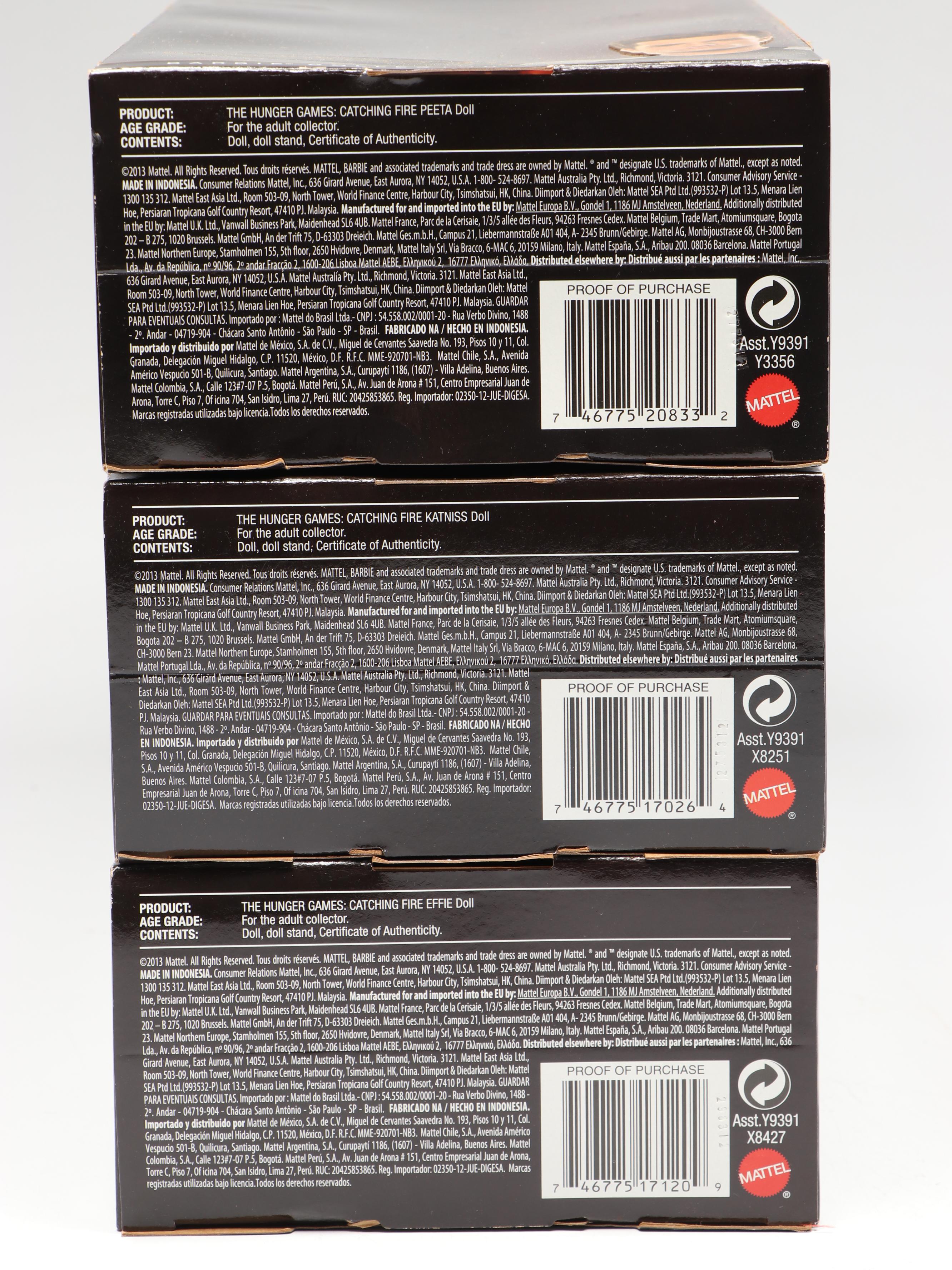 Barbie Black Label "The Hunger Games: Catching Fire" and "Divergent" Dolls