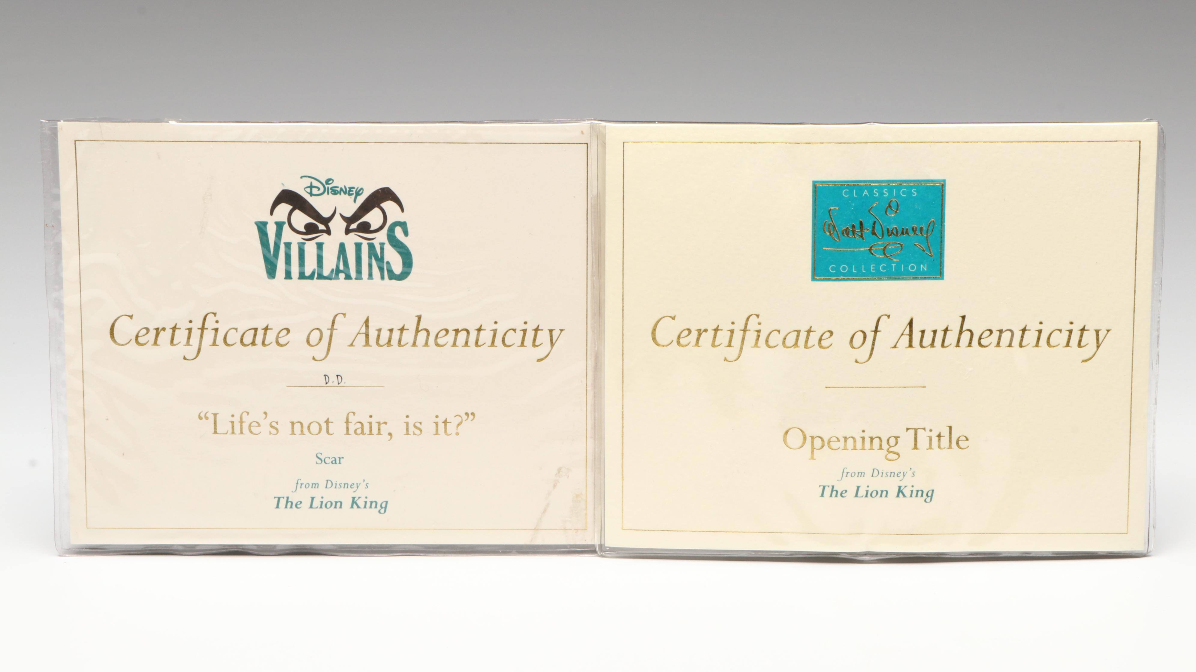 Disney The Lion King "Life's Not Fair, is it?" Limited Edition Porcelain Figure