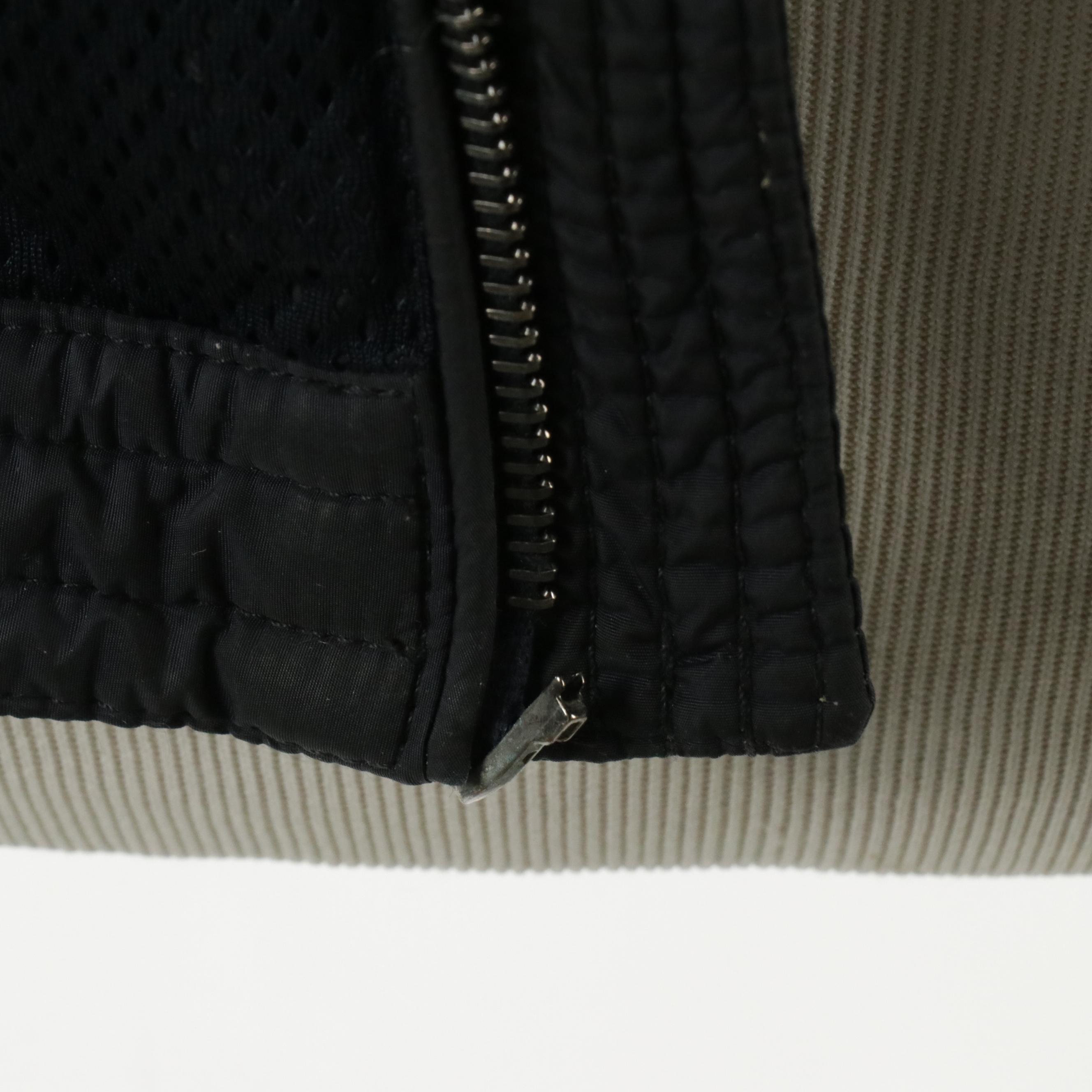 Moncler Classic Fabrice Jacket in Navy Blue Mesh and Nylon
